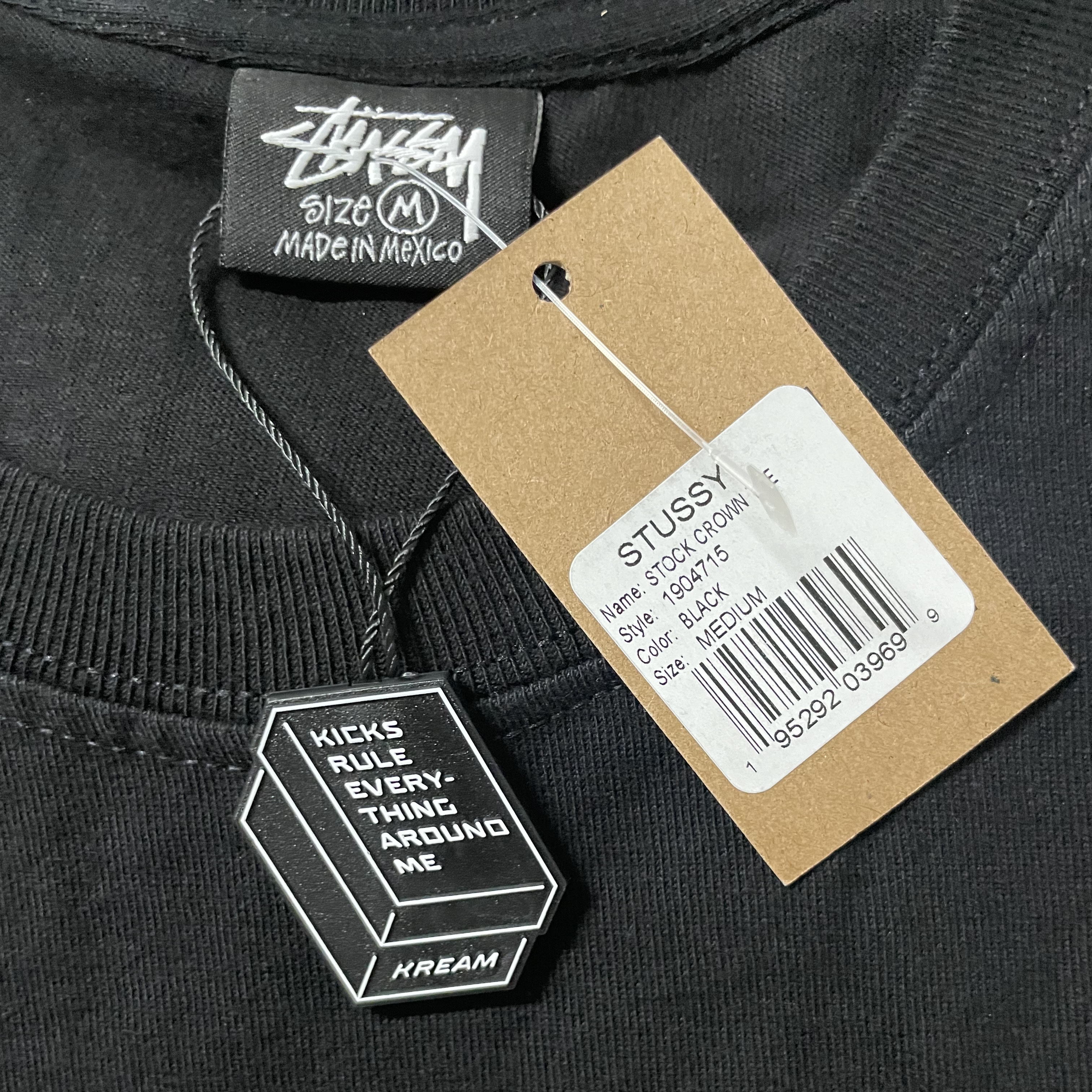Stussy Stock Crown T-Shirt Black 착용 스타일