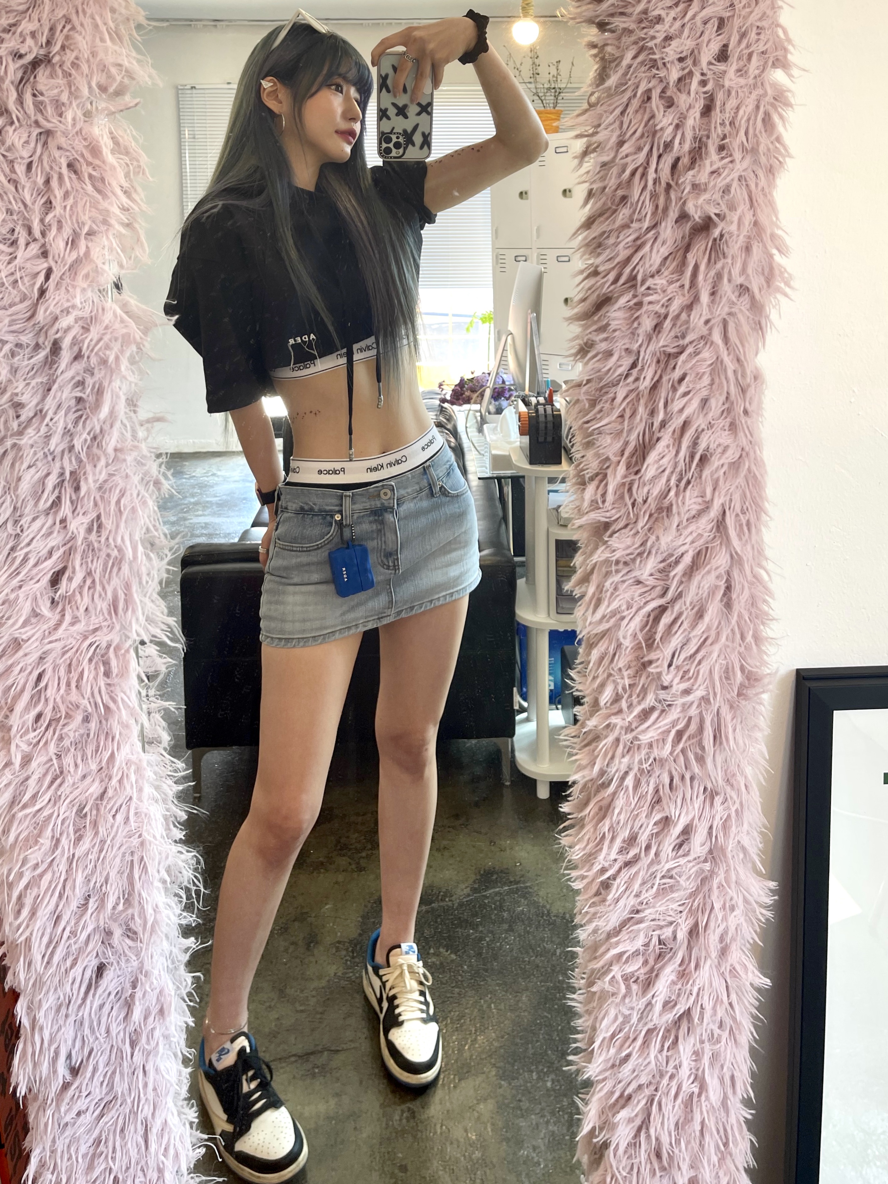 Casetify x Ader Error AirPods Pro Case, (W) Palace x CK1 Unlined Bralette Black - 22SS 착용 스타일