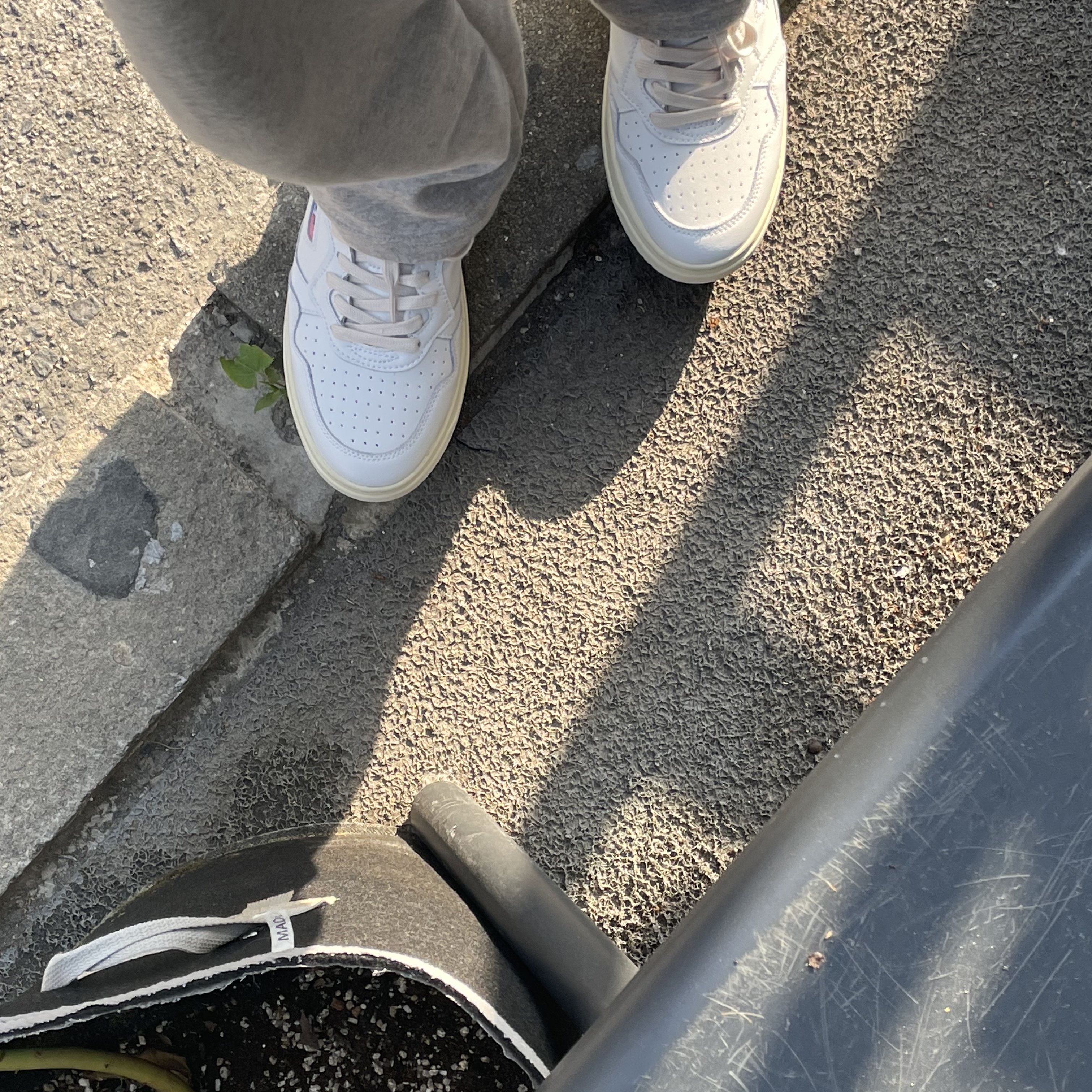 Autry Medalist Low Leather Sneakers White 착용 스타일 - 1