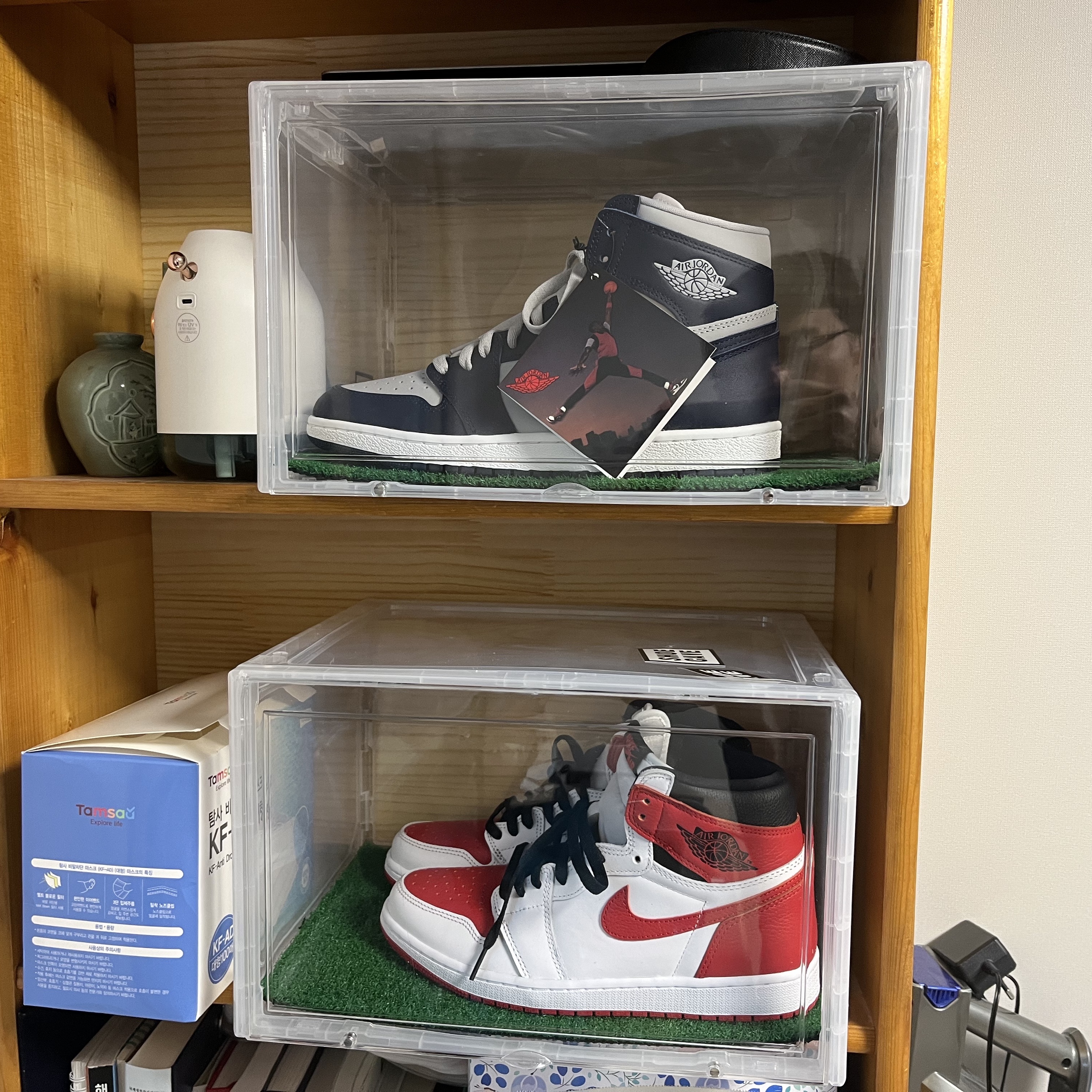 Jordan 1 Retro High OG Heritage, Jordan 1 High 85 College Navy 착용 스타일 - 2