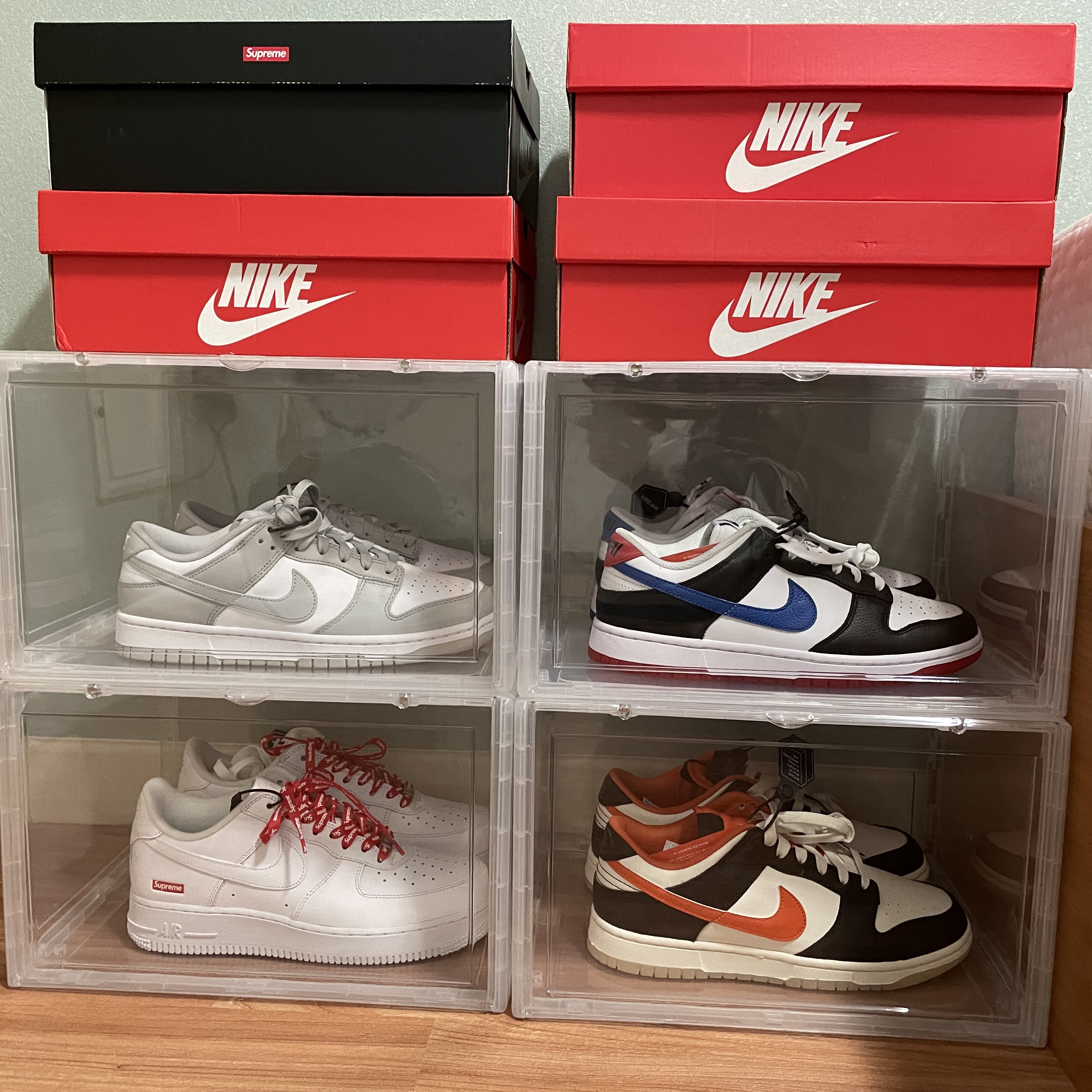 Nike Dunk Low Retro PRM Halloween, Nike x Supreme Air Force 1 Low White 착용 스타일