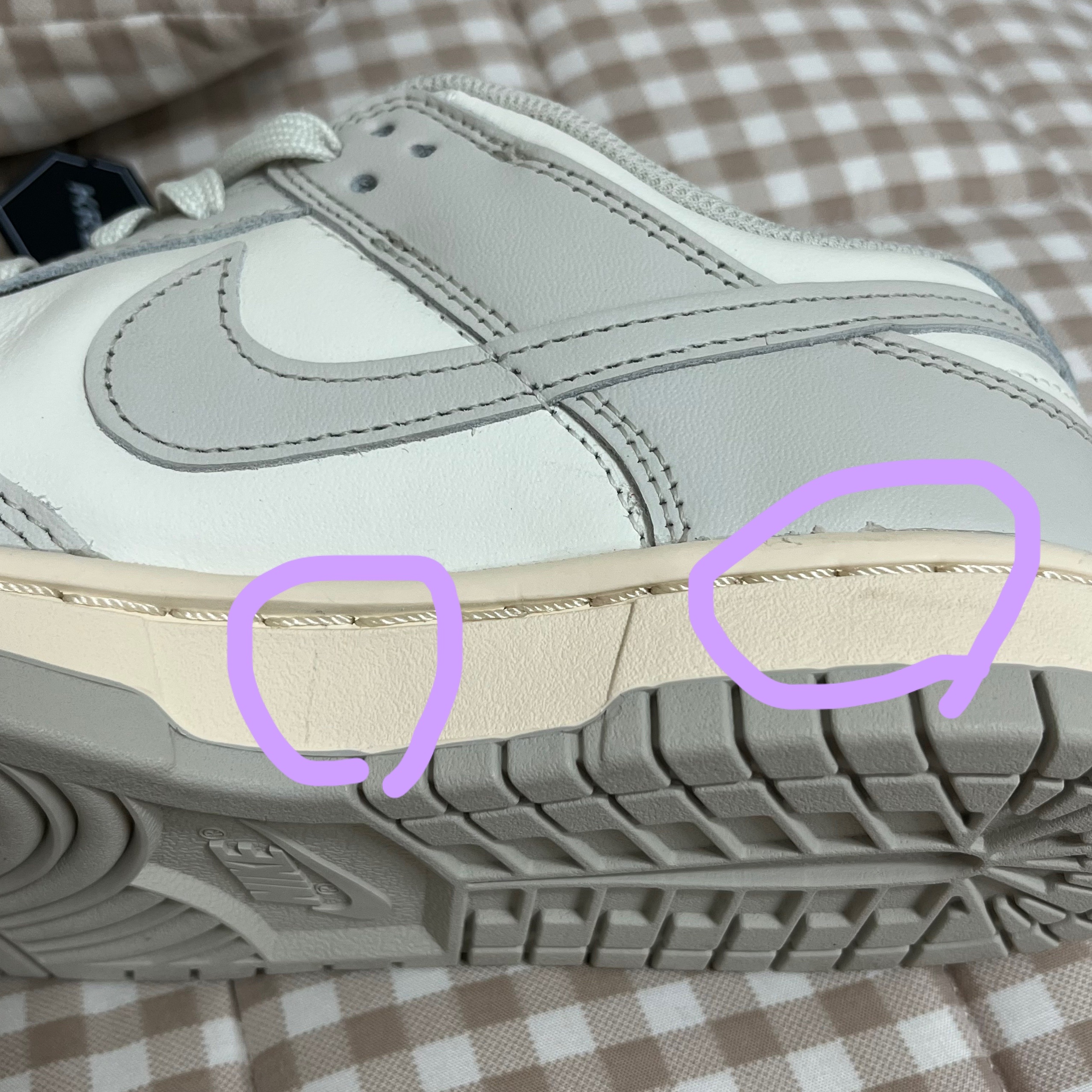 (W) Nike Dunk Low Light Bone 착용 스타일 - 3