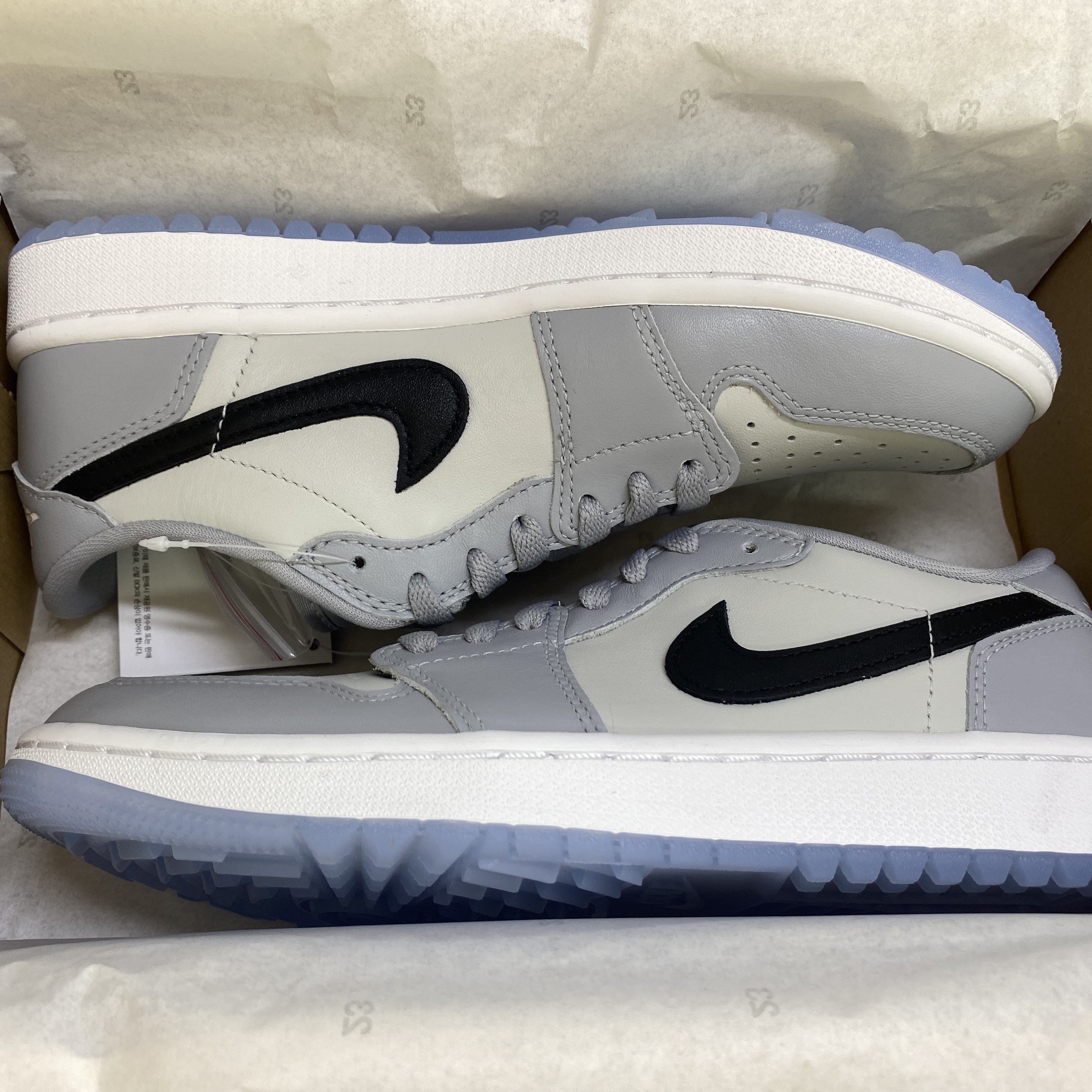 Jordan 1 Low Golf Wolf Grey, (W) Nike Dunk Low Archeo Pink 착용 스타일 - 1