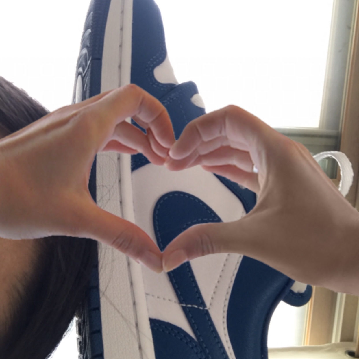 (W) Jordan 1 Low White Dark Marina Blue 착용 스타일