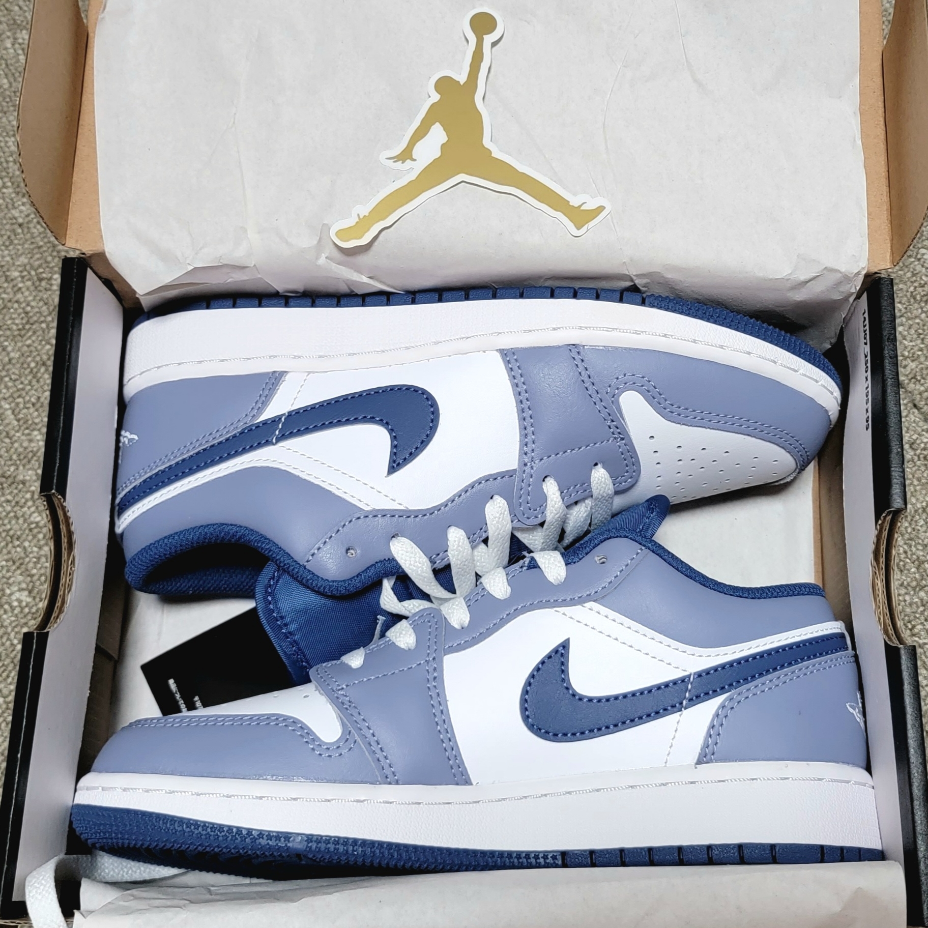 (GS) Jordan 1 Low SE Ashen Slate and Mystic Navy 착용 스타일 - 5