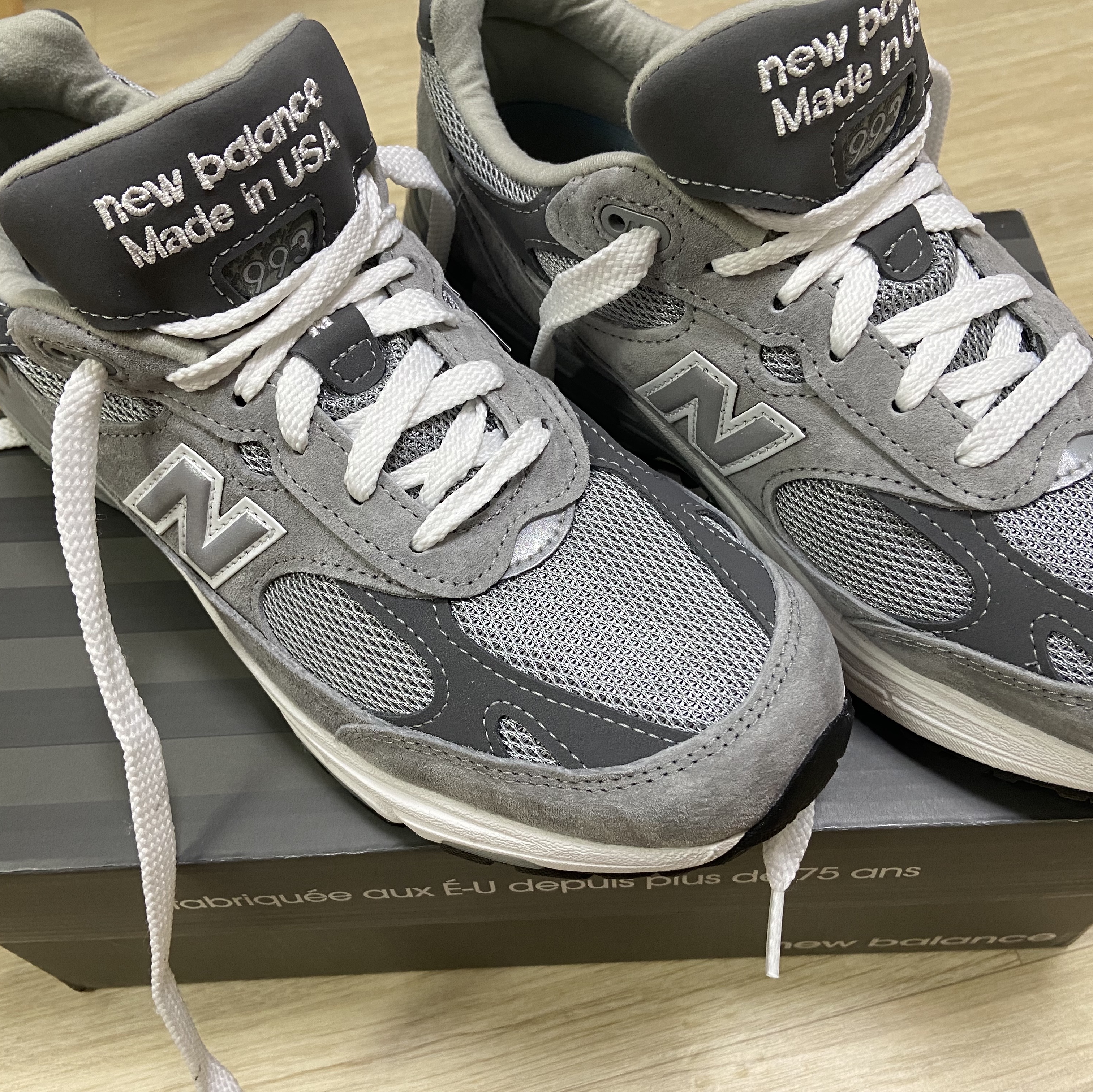 New Balance 993 Made in USA Grey - D Standard 착용 스타일