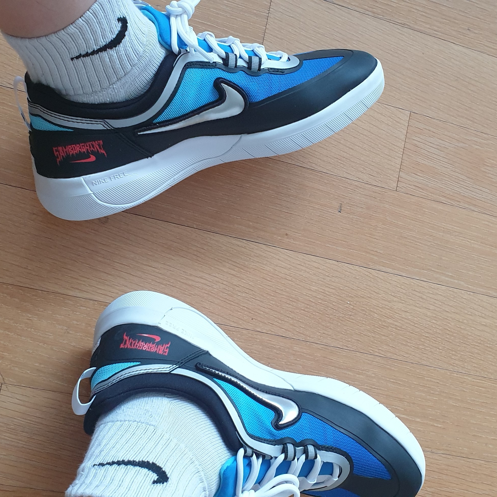 Nike x Samborghini SB Nyjah Free 2 Light Photo Blue 착용 스타일