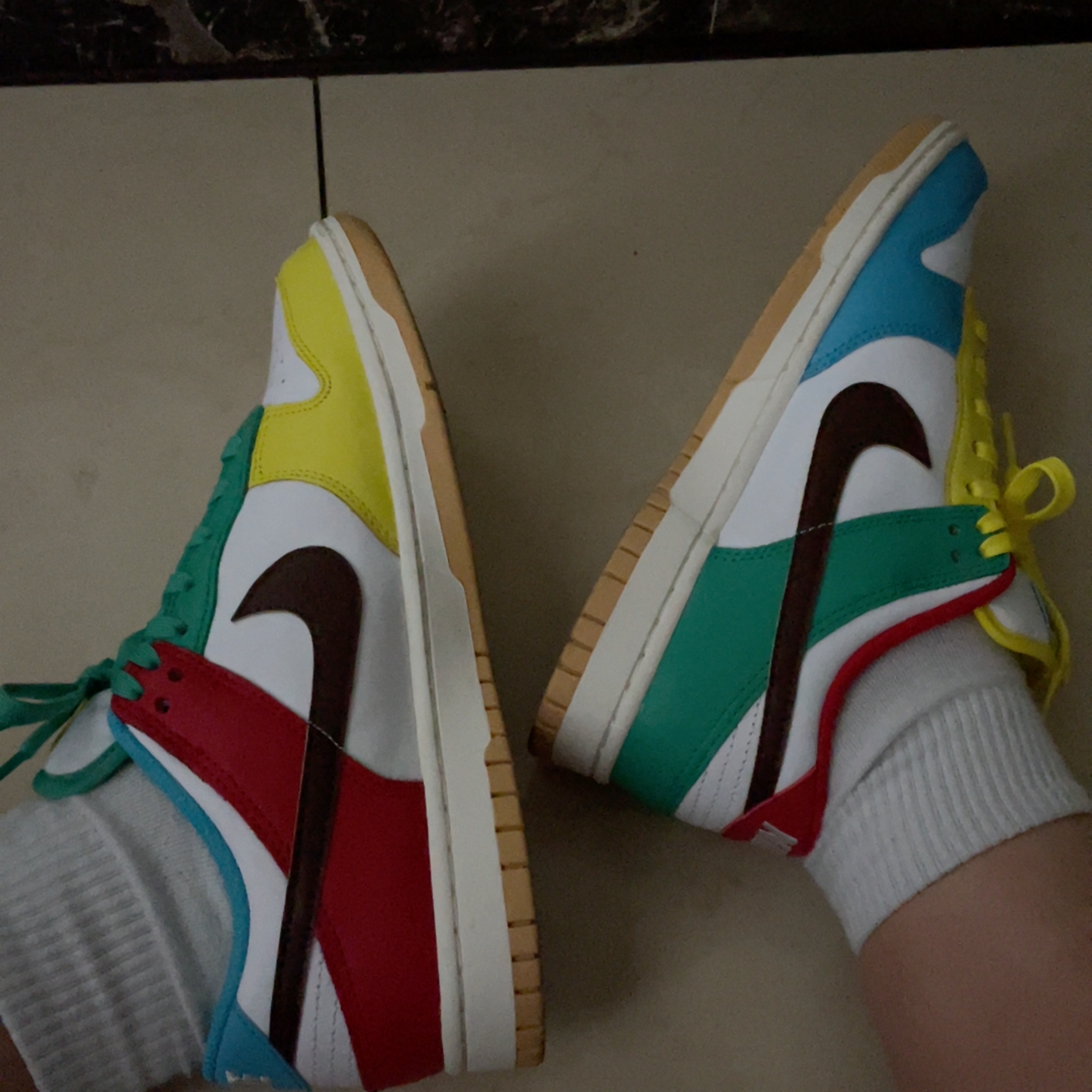 Nike Dunk Low SE Free.99 White 착용 스타일 - 3