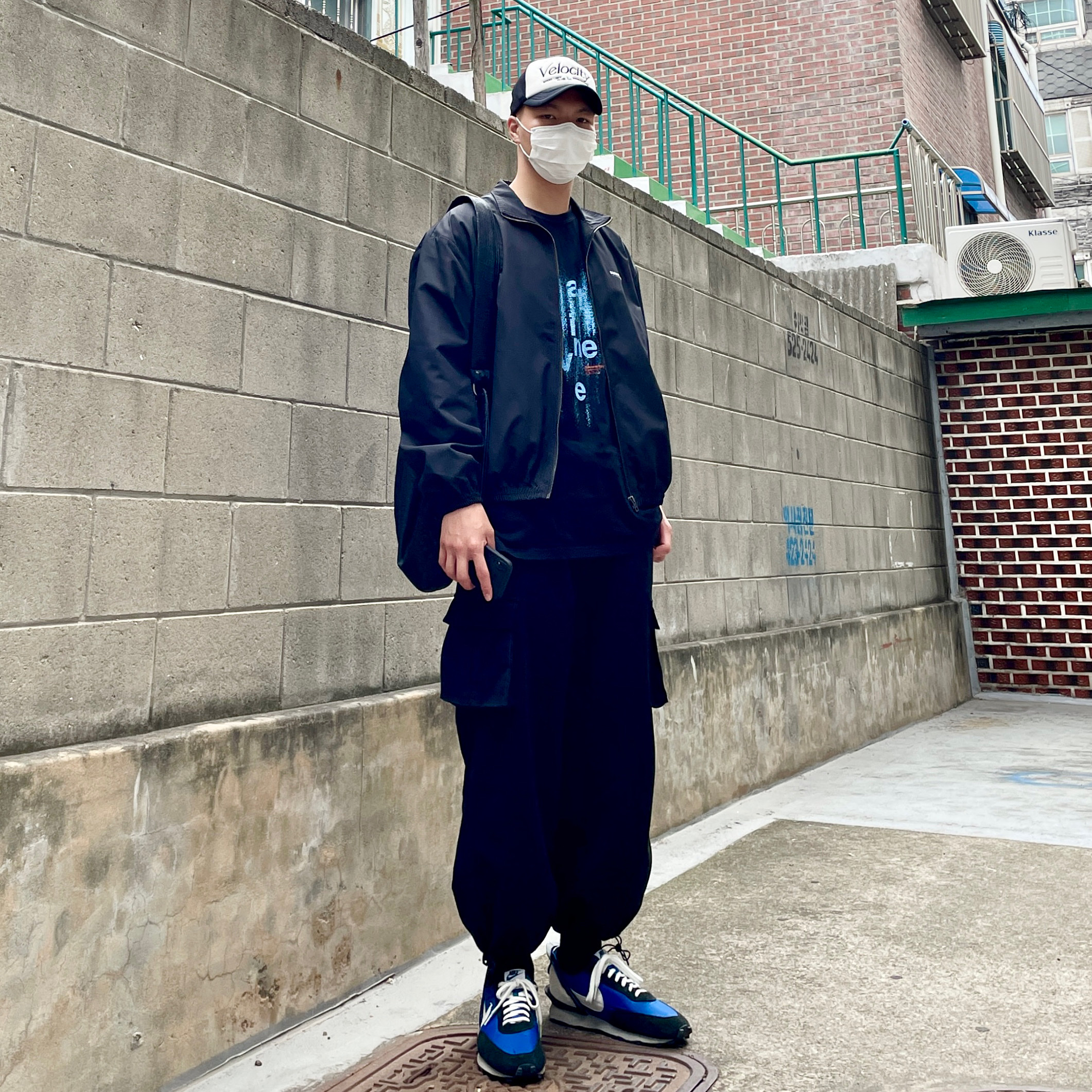 Nike x Undercover Daybreak Blue Jay 착용 스타일