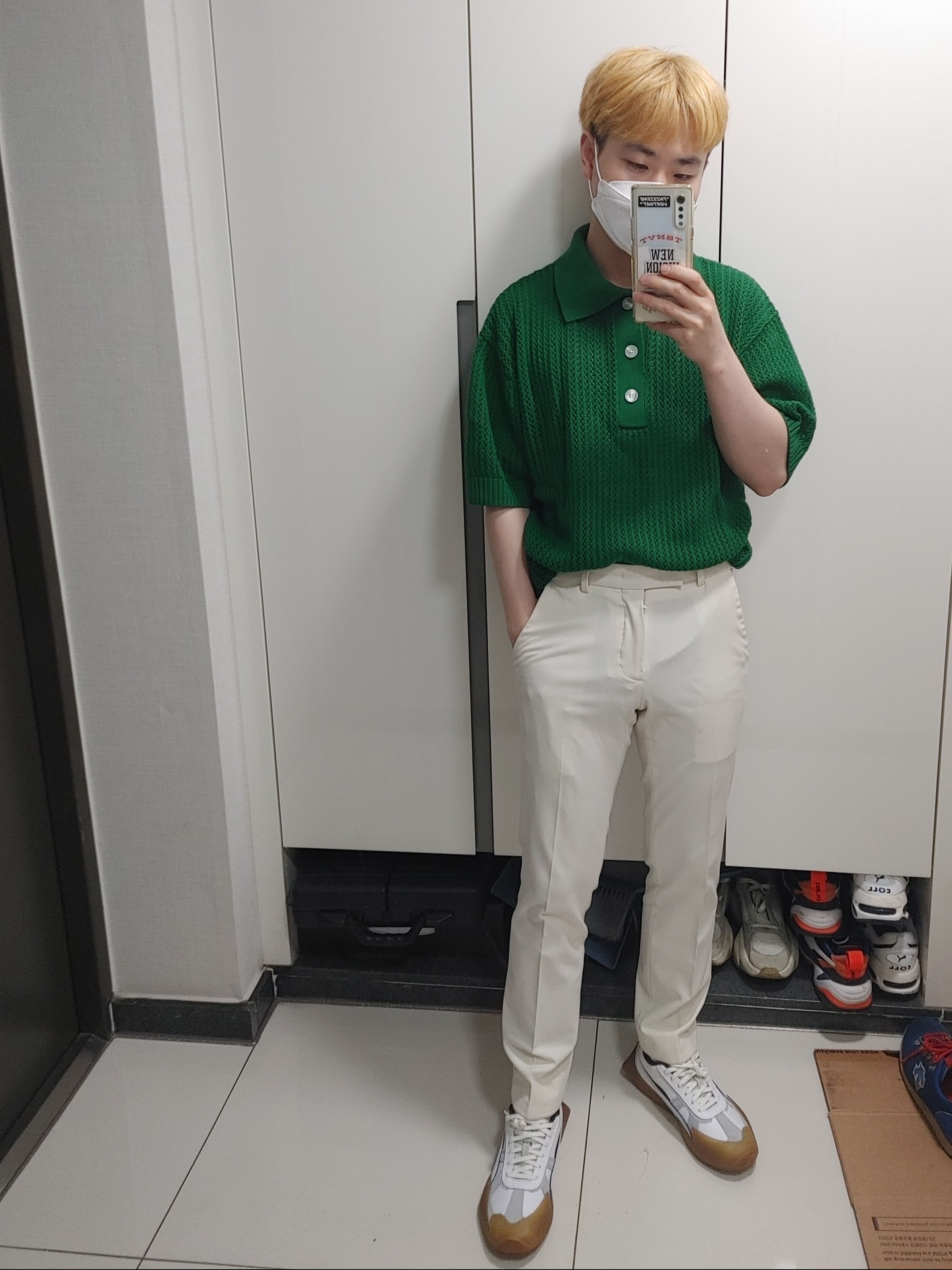 Puma Vaderon White 착용 스타일