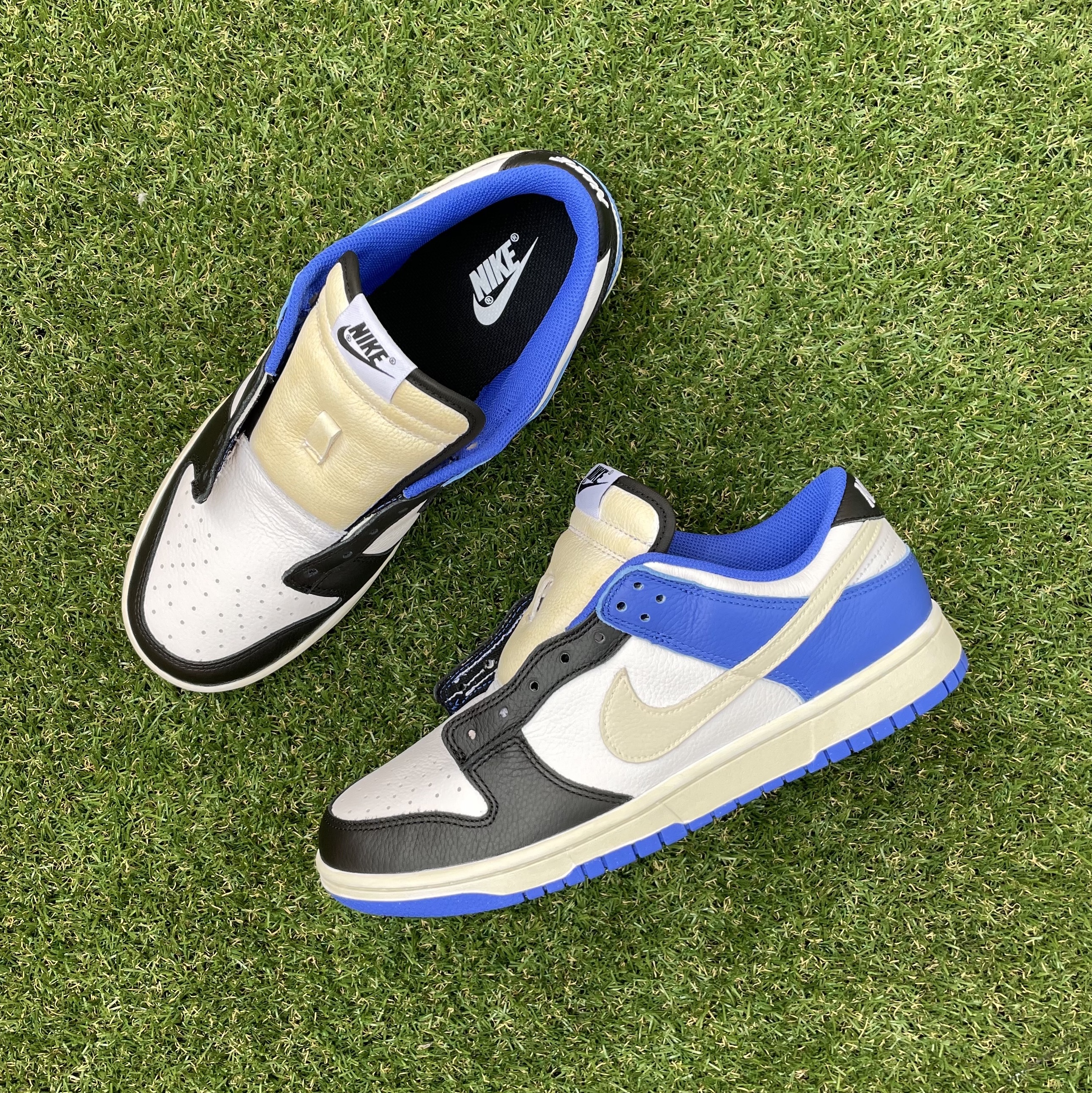 Jordan 1 x Travis Scott x Fragment Retro Low OG SP Military Blue 착용 스타일 - 1