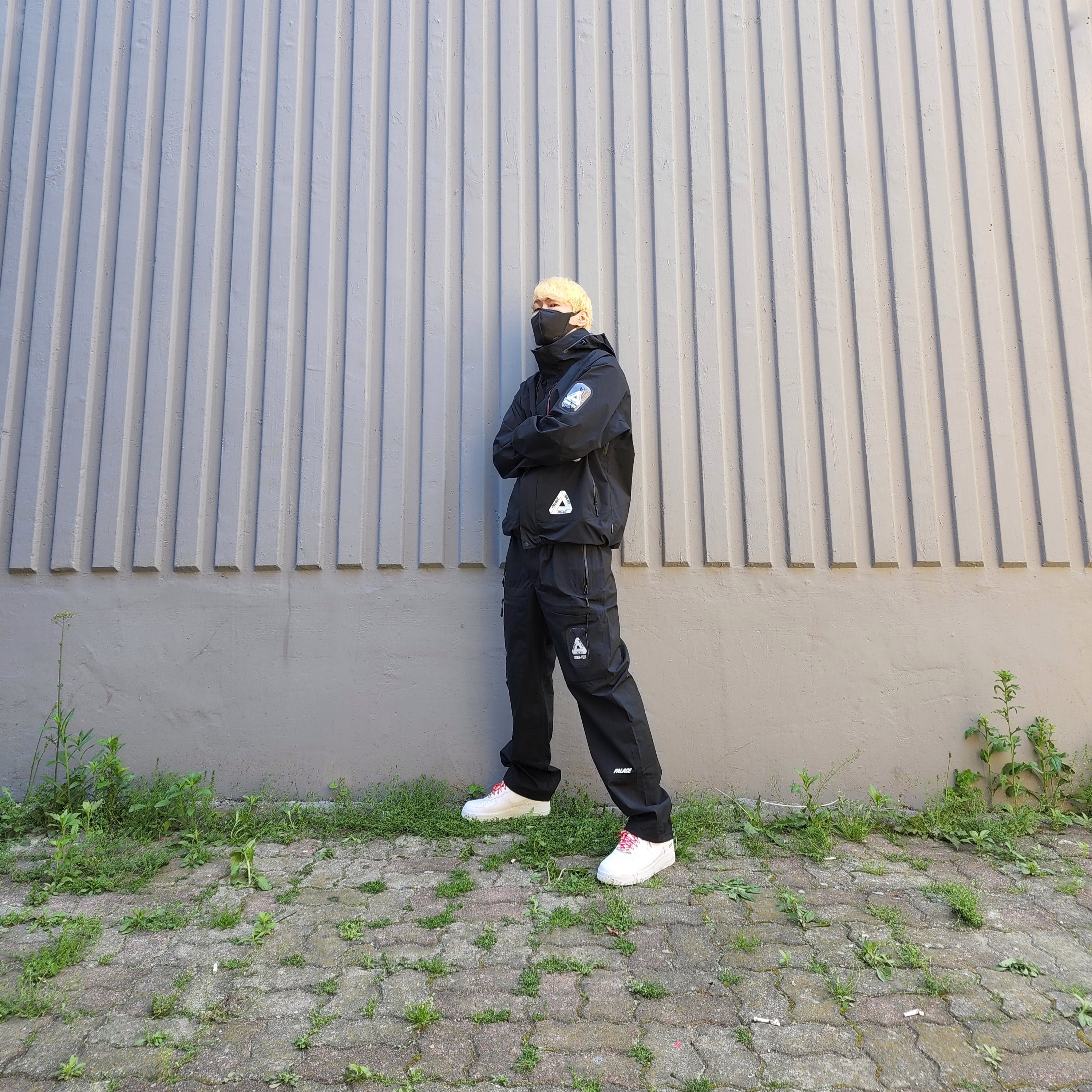 Palace Gore-Tex S-Tech Jacket Black - 22SS, Palace Gore-Tex S-Tech Bottoms Black - 22SS 착용 스타일 - 2