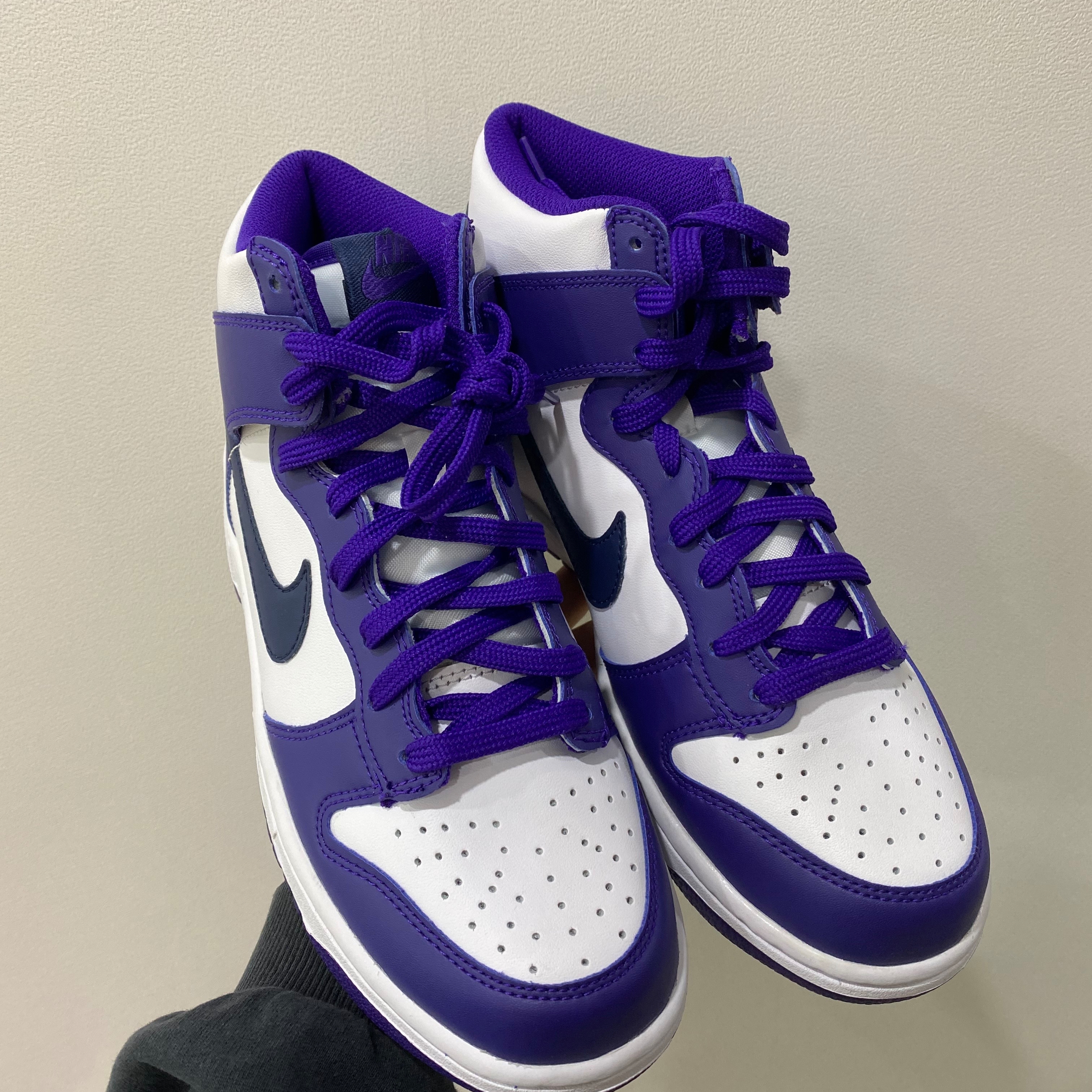 (W) Nike Dunk High SP Varsity Purple 착용 스타일