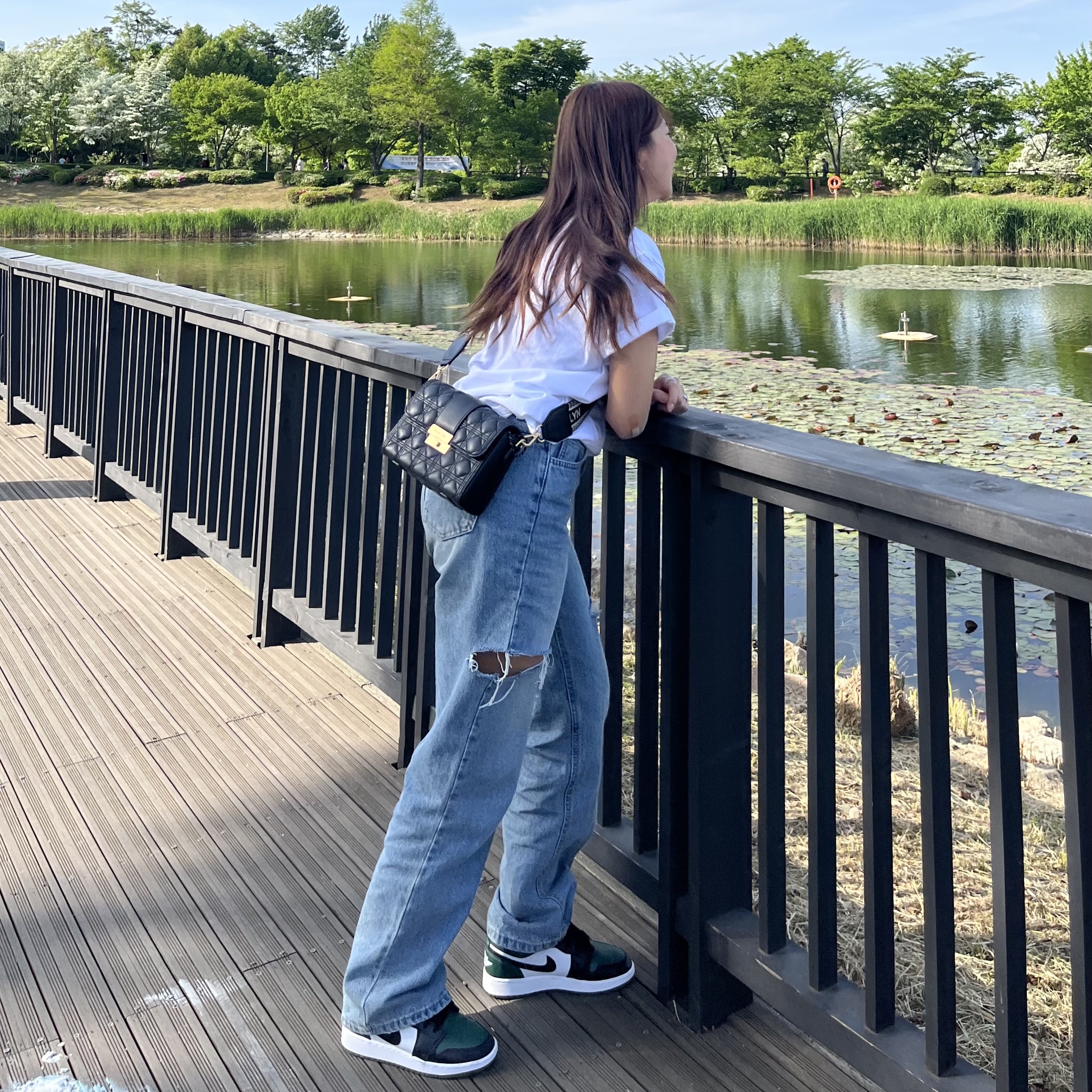 Jordan 1 Low Green Toe 착용 스타일
