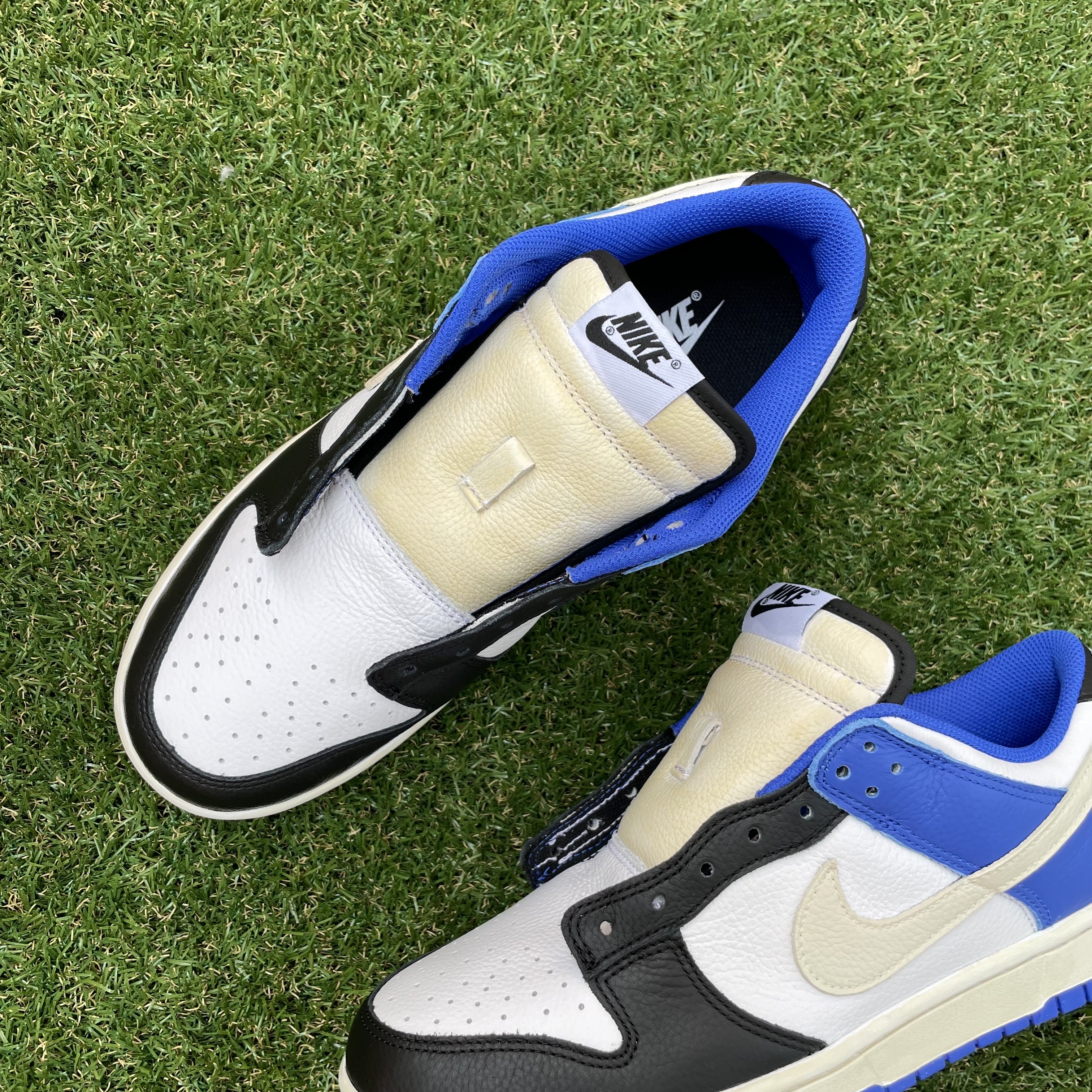 Jordan 1 x Travis Scott x Fragment Retro Low OG SP Military Blue 착용 스타일 - 4