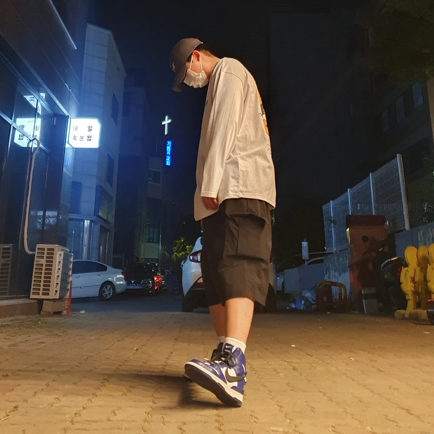 Nike x Ambush Dunk High Deep Royal Blue 착용 스타일