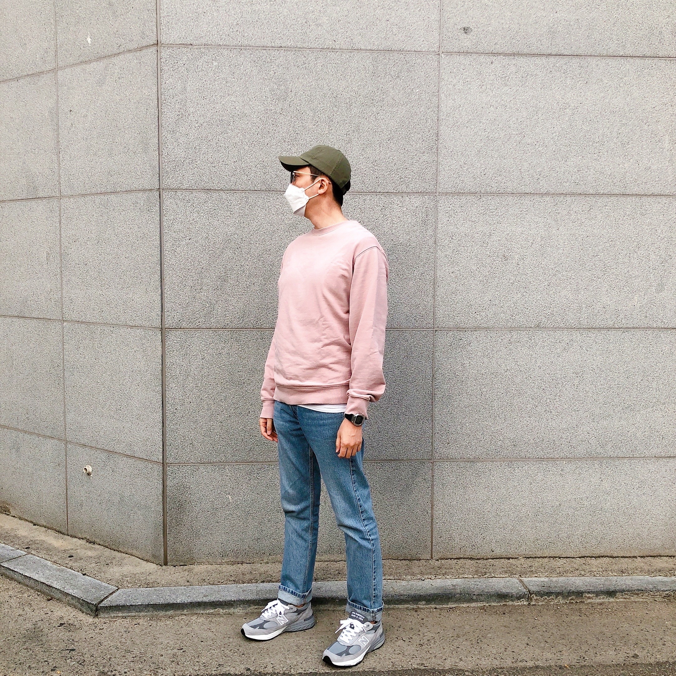 New Balance 993 Made in USA Grey - D Standard 착용 스타일