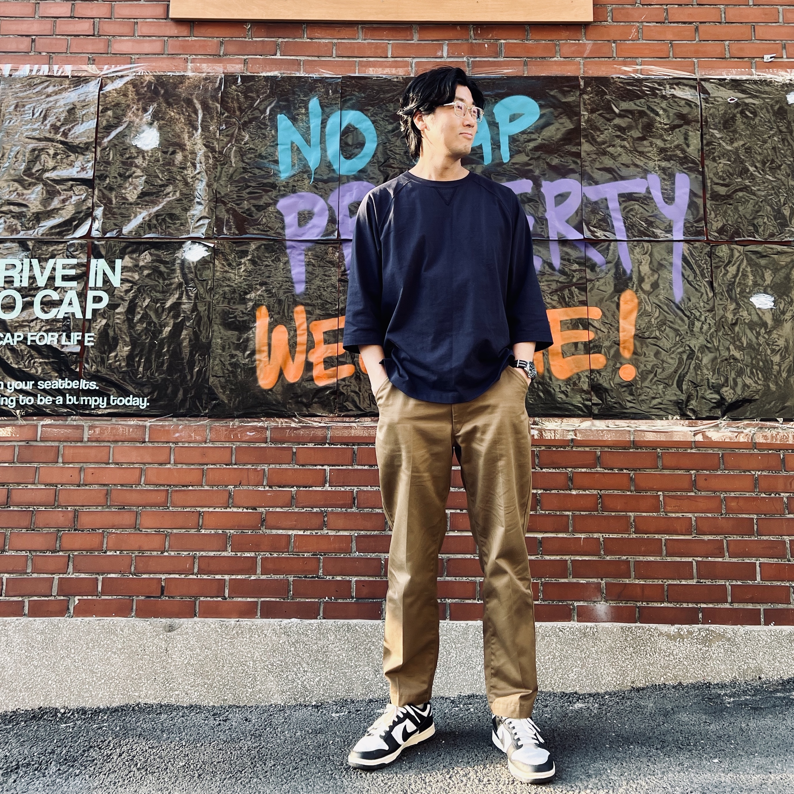 Nike Dunk Low Retro Black 착용 스타일 - 3