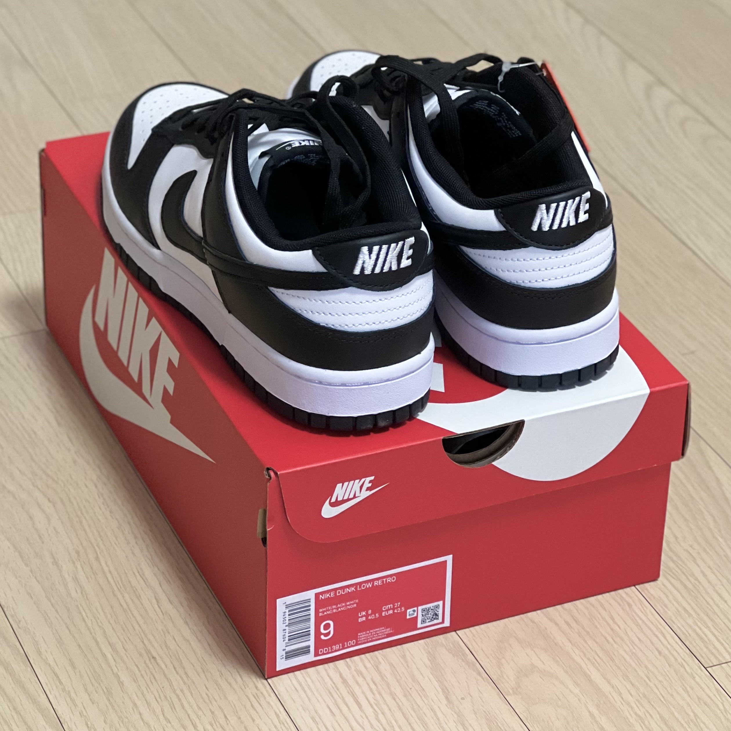 Nike Dunk Low Retro Black 착용 스타일 - 2