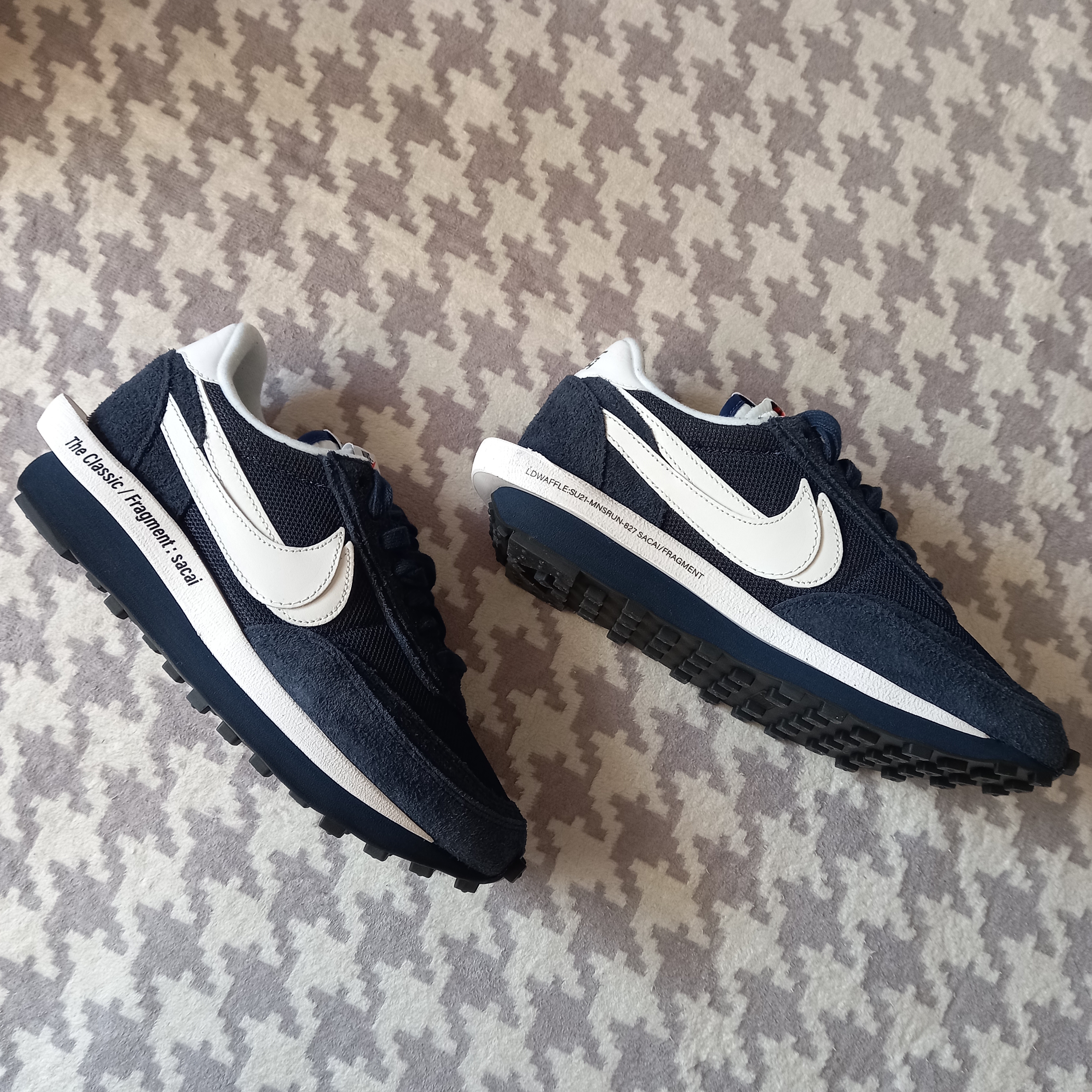 Nike x Sacai x Fragment LDWaffle Blackened Blue 착용 스타일