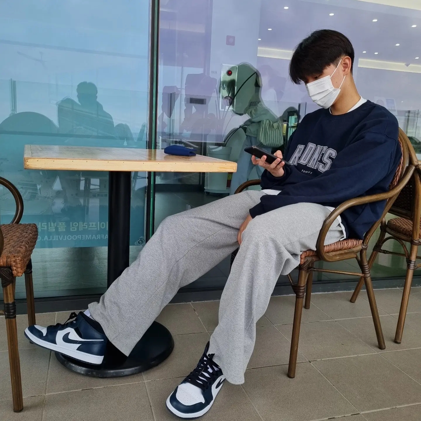 Jordan 1 Mid Dark Teal 착용 스타일 - 1