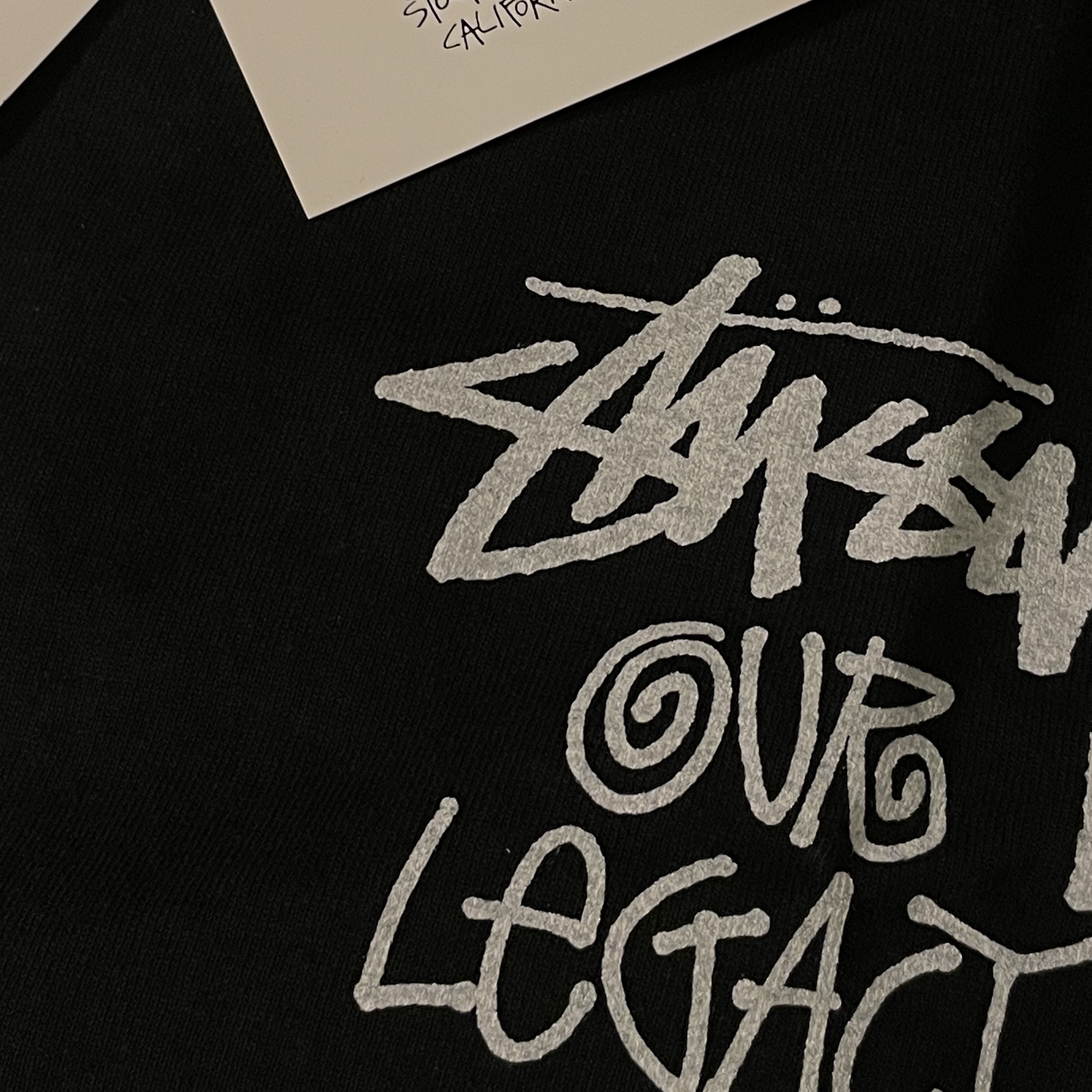 Stussy x Our Legacy Surfman 2 Pigment Dyed T-Shirt Black 착용 스타일