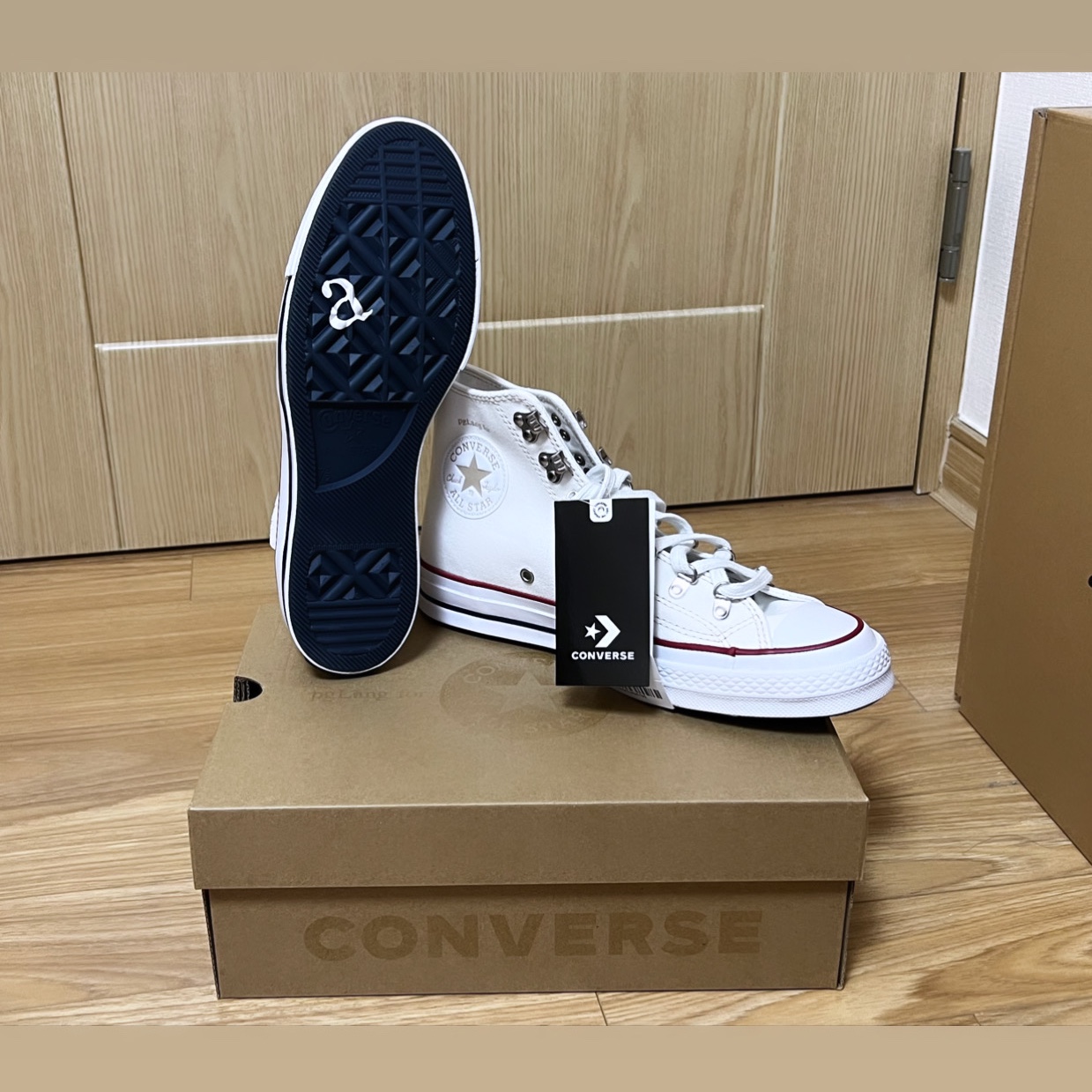 Converse x Pglang Chuck 70 High White 착용 스타일
