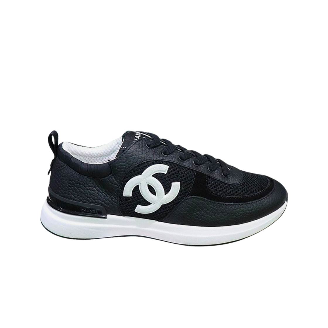 (W) 샤넬 스니커즈 메쉬 스웨이드 카프스킨 & 블랙((W) Chanel Sneakers Mesh Suede Calfskin & Black) - 1