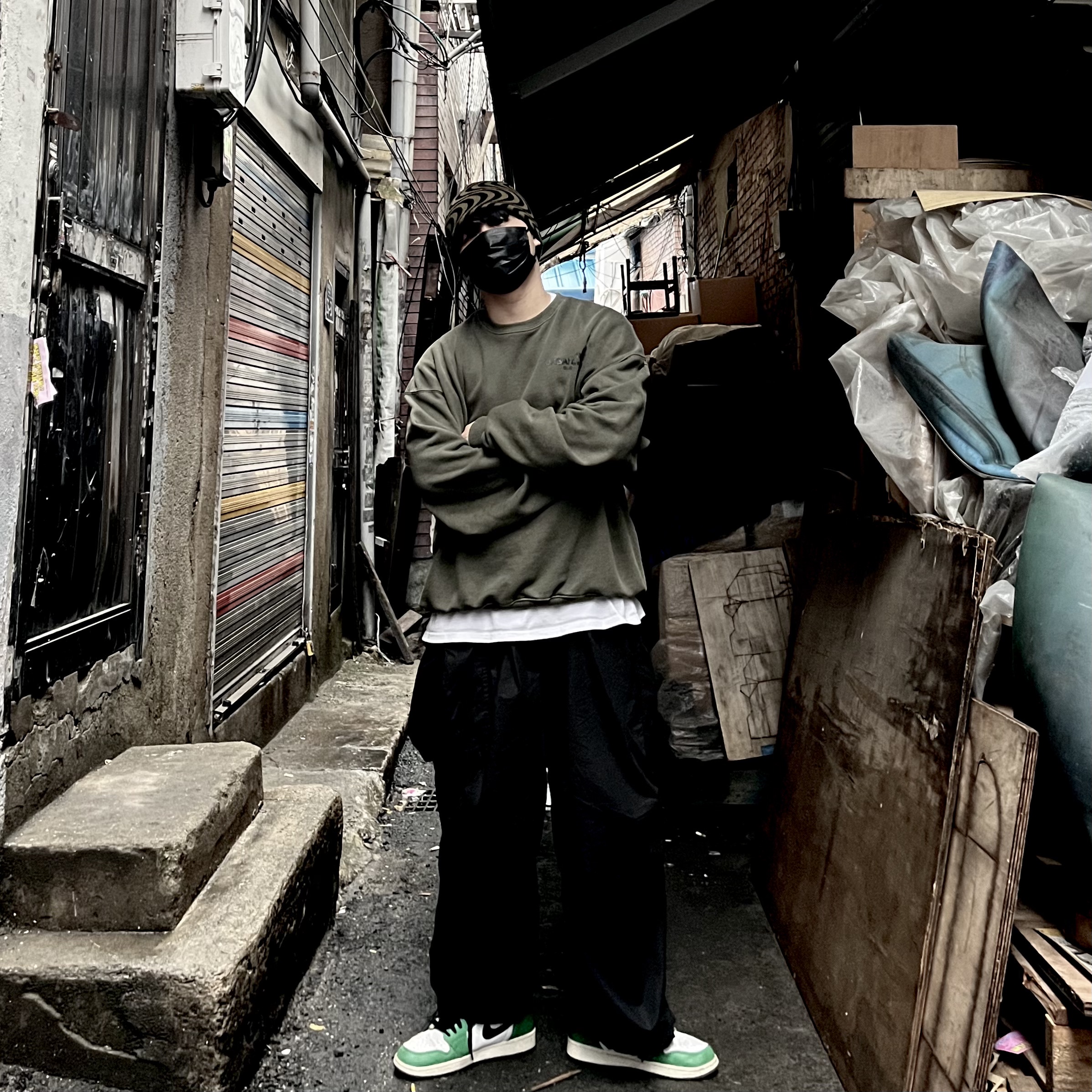 (W) Jordan 1 Retro High OG Lucky Green 착용 스타일 - 1