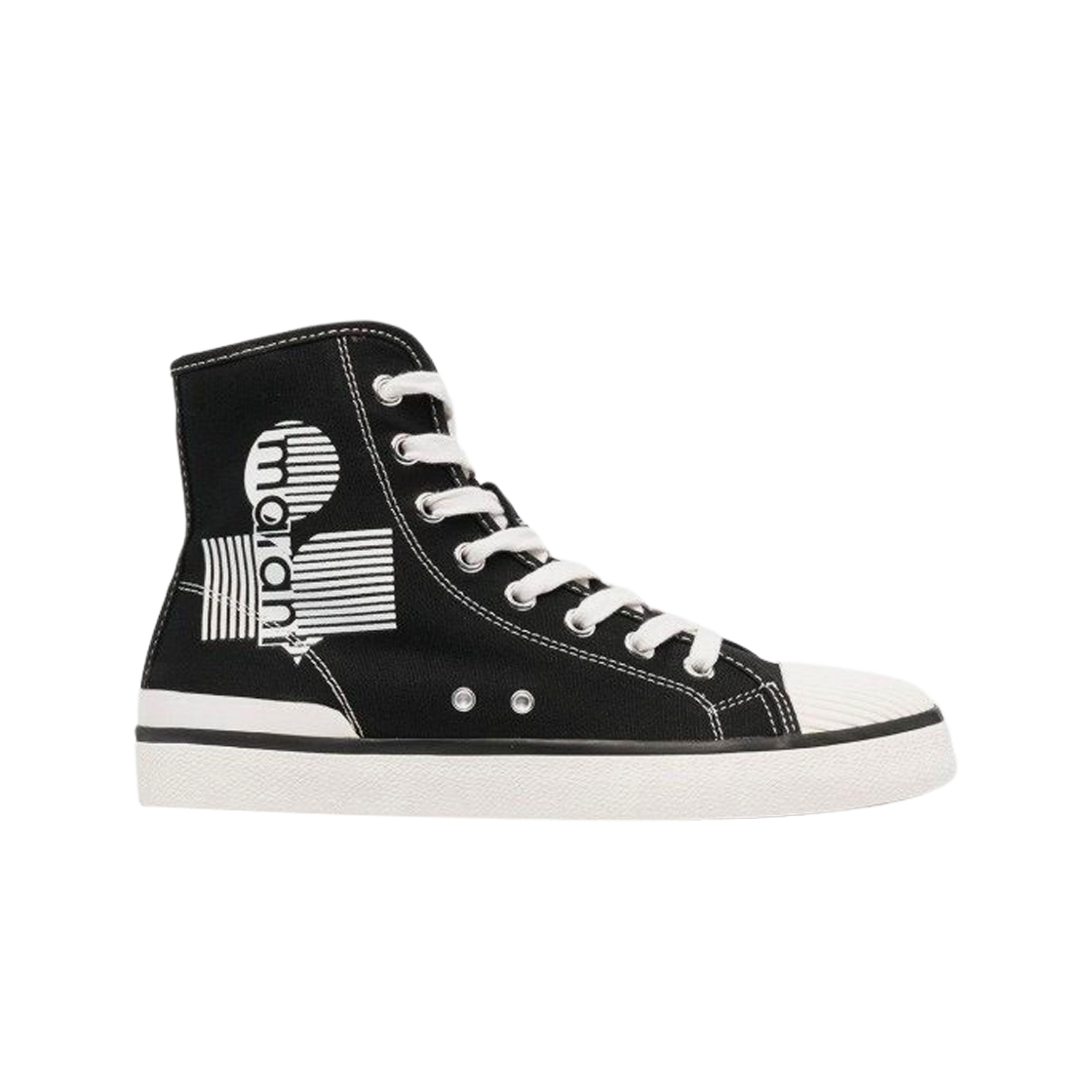 (W) 이자벨 마랑 벤킨 하이탑 캔버스 스니커즈 블랙((W) Isabel Marant Benkeenh High-Top Canvas Sneakers Black)