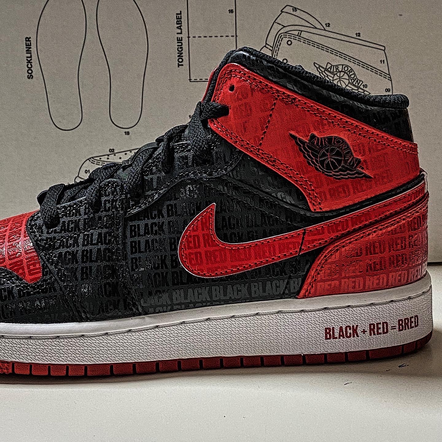 (GS) Jordan 1 Mid Bred 착용 스타일 - 2