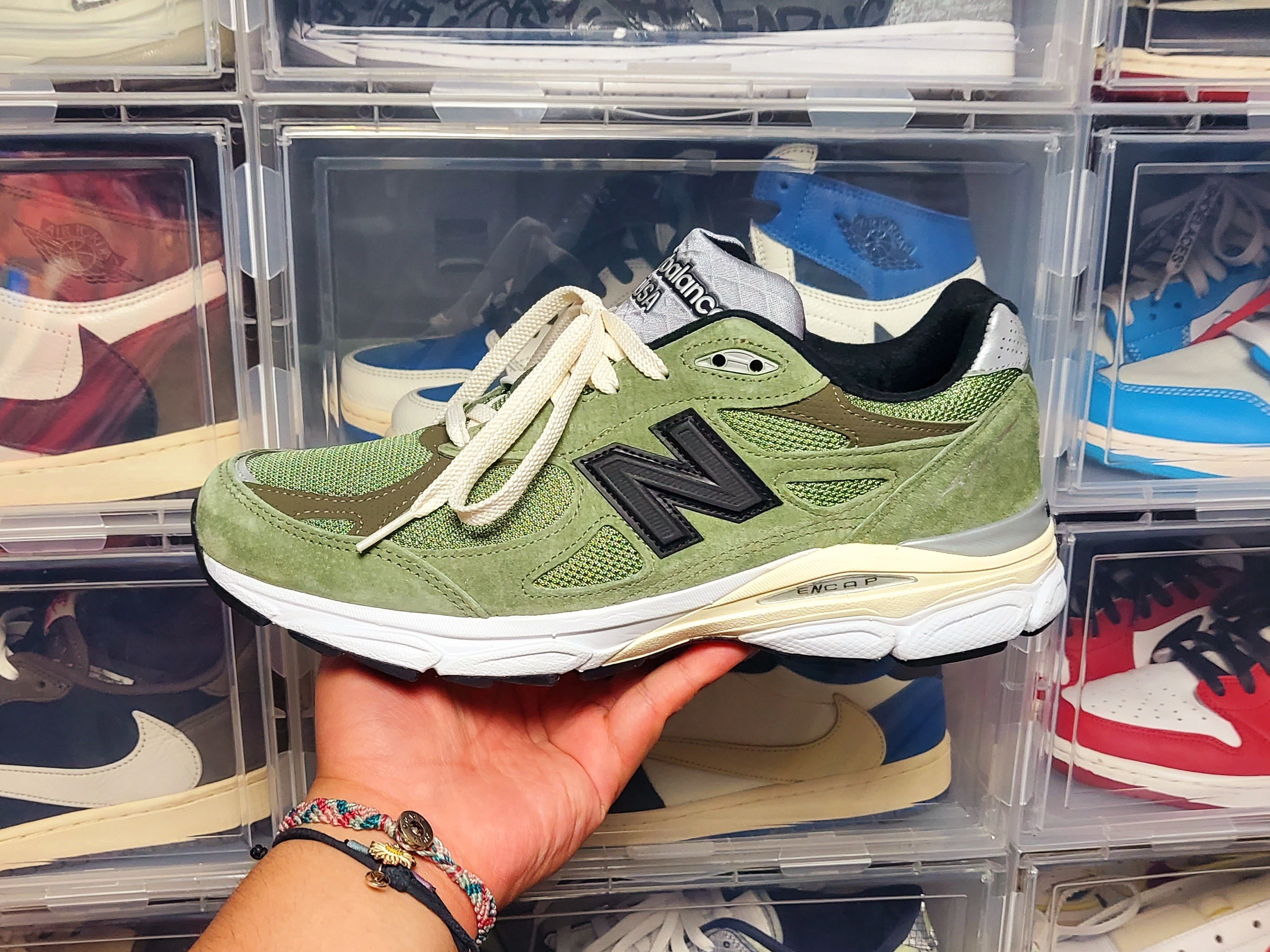 New Balance x JJJJound 990v3 Olive 착용 스타일 - 2