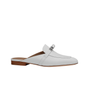 (W) Hermes Oz Mule Calfskin & Palladium Blanc