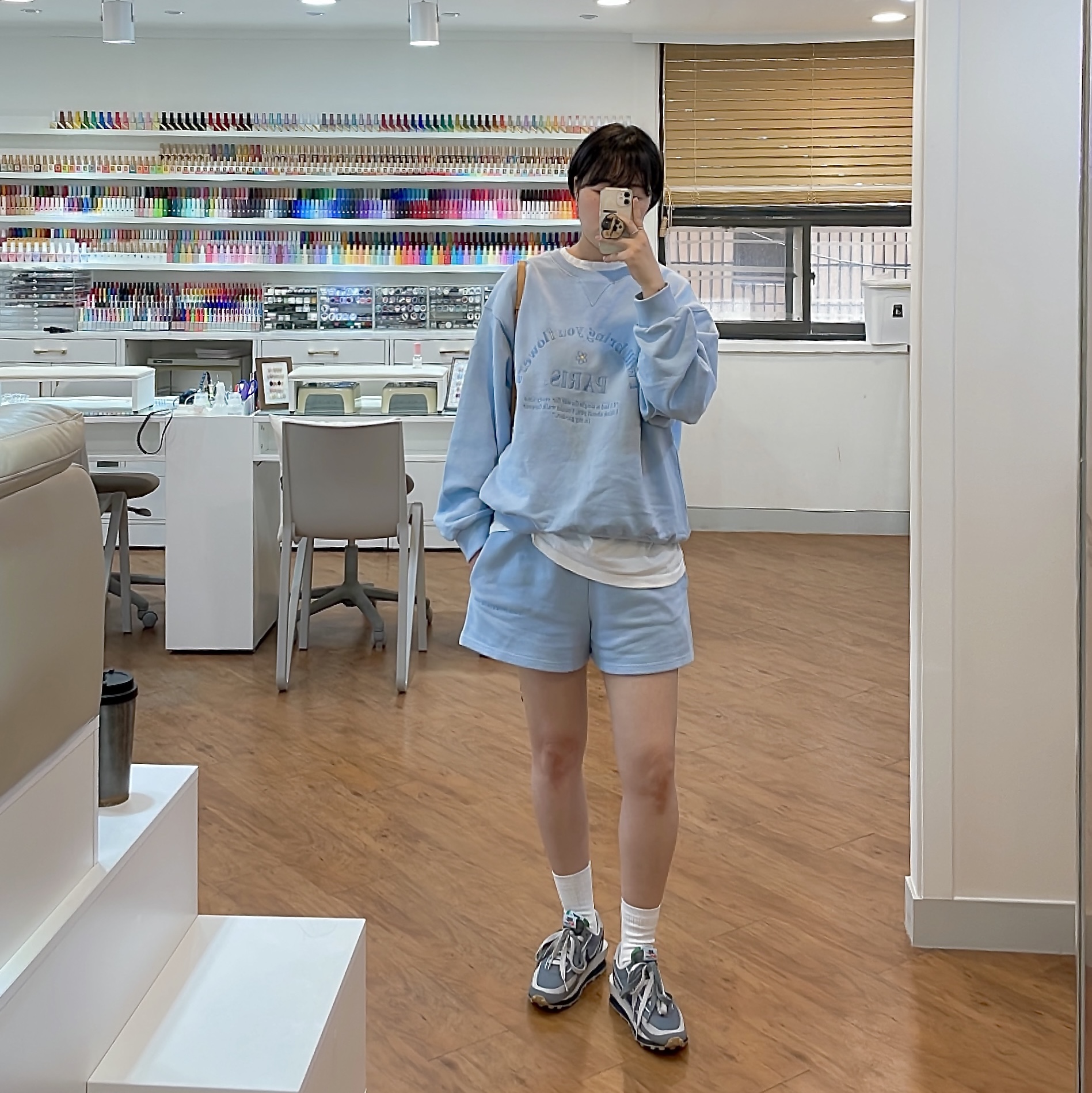 Nike x Sacai x Clot LDWaffle Cool Grey 착용 스타일