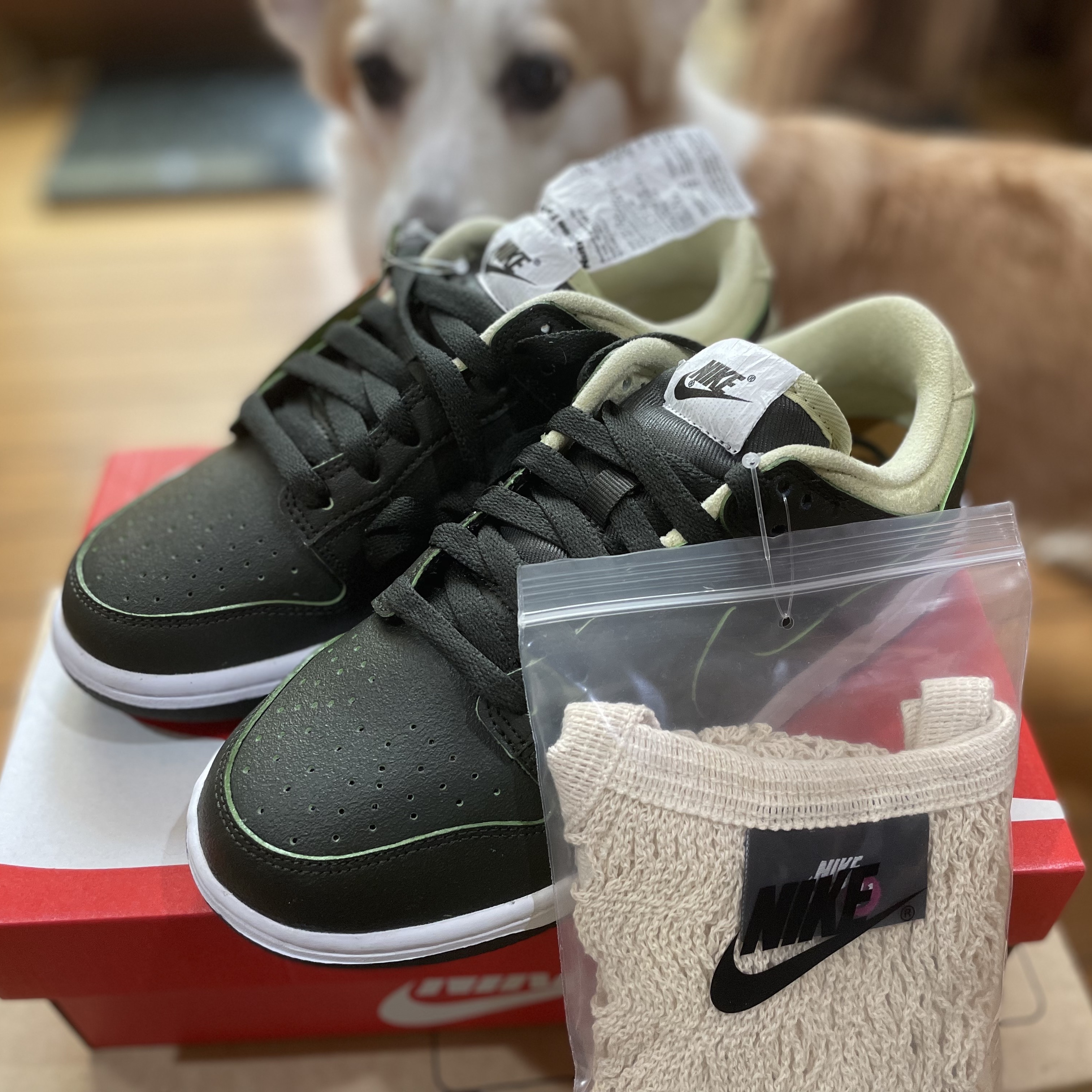 (W) Nike Dunk Low LX Avocado 착용 스타일 - 1
