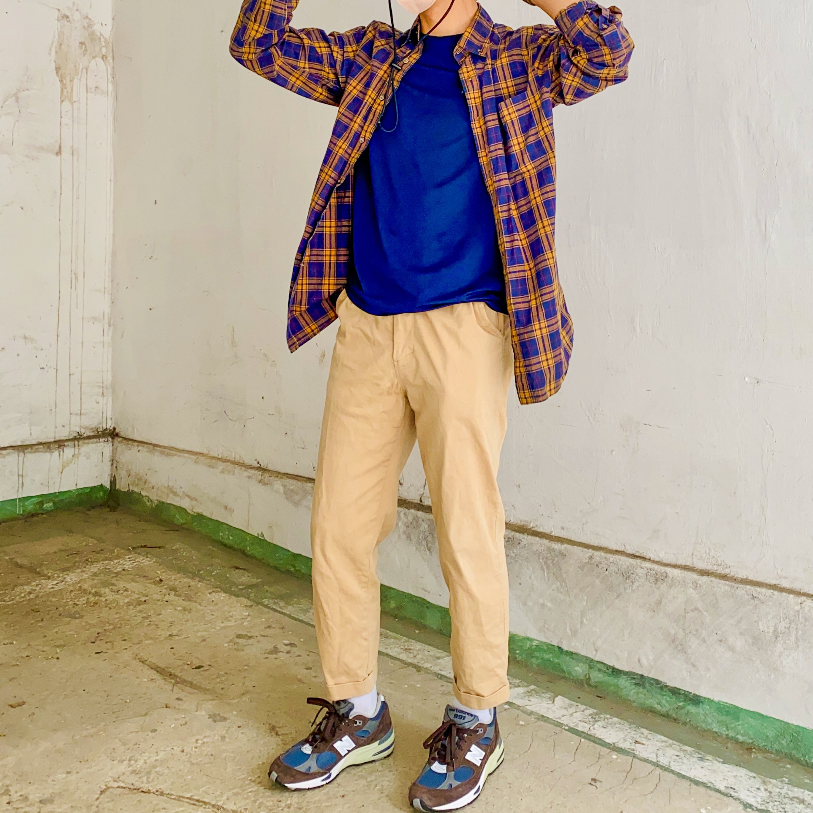 New Balance 991 Made in UK Brown 착용 스타일 - 2