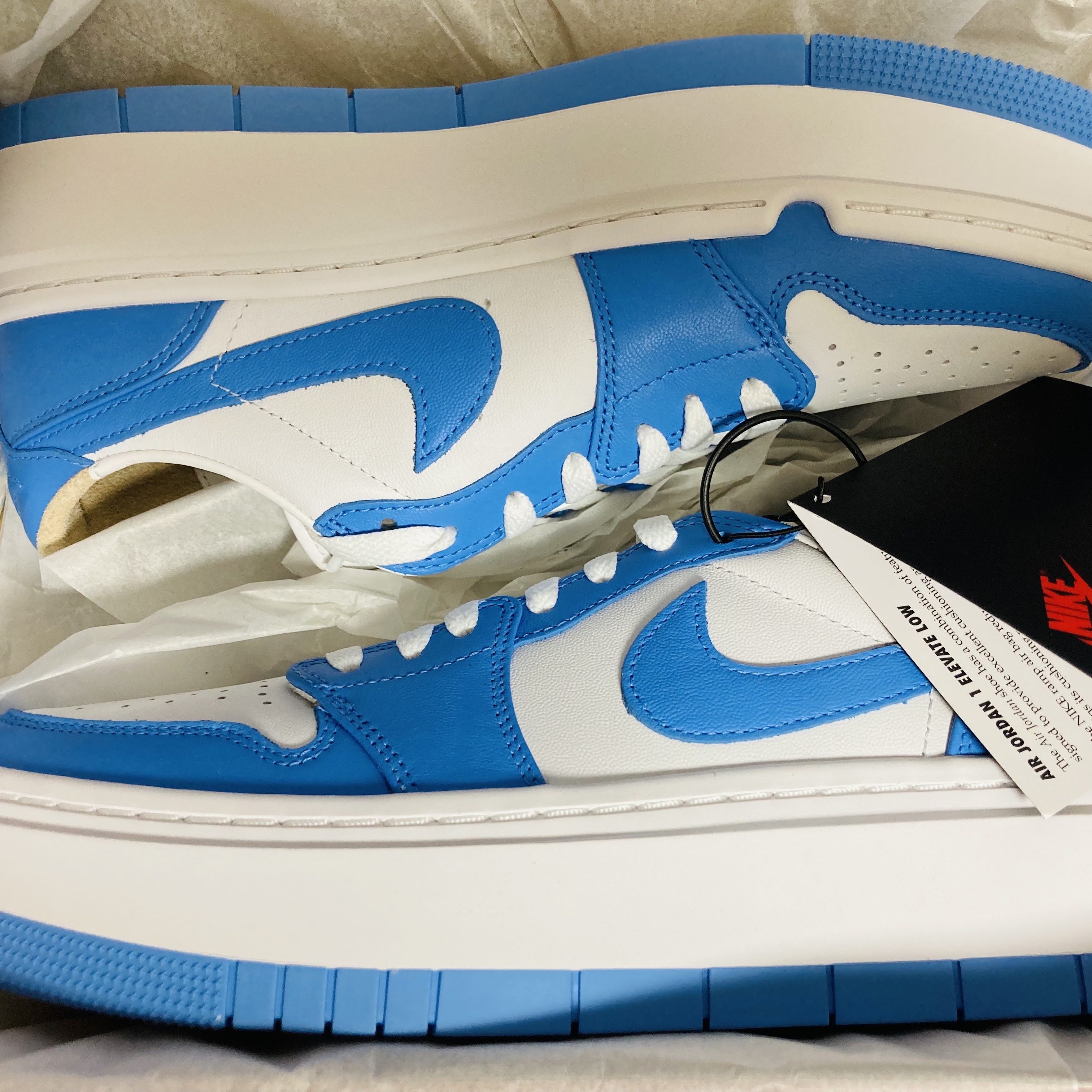 (W) Jordan 1 Elevate Low SE University Blue 착용 스타일 - 4