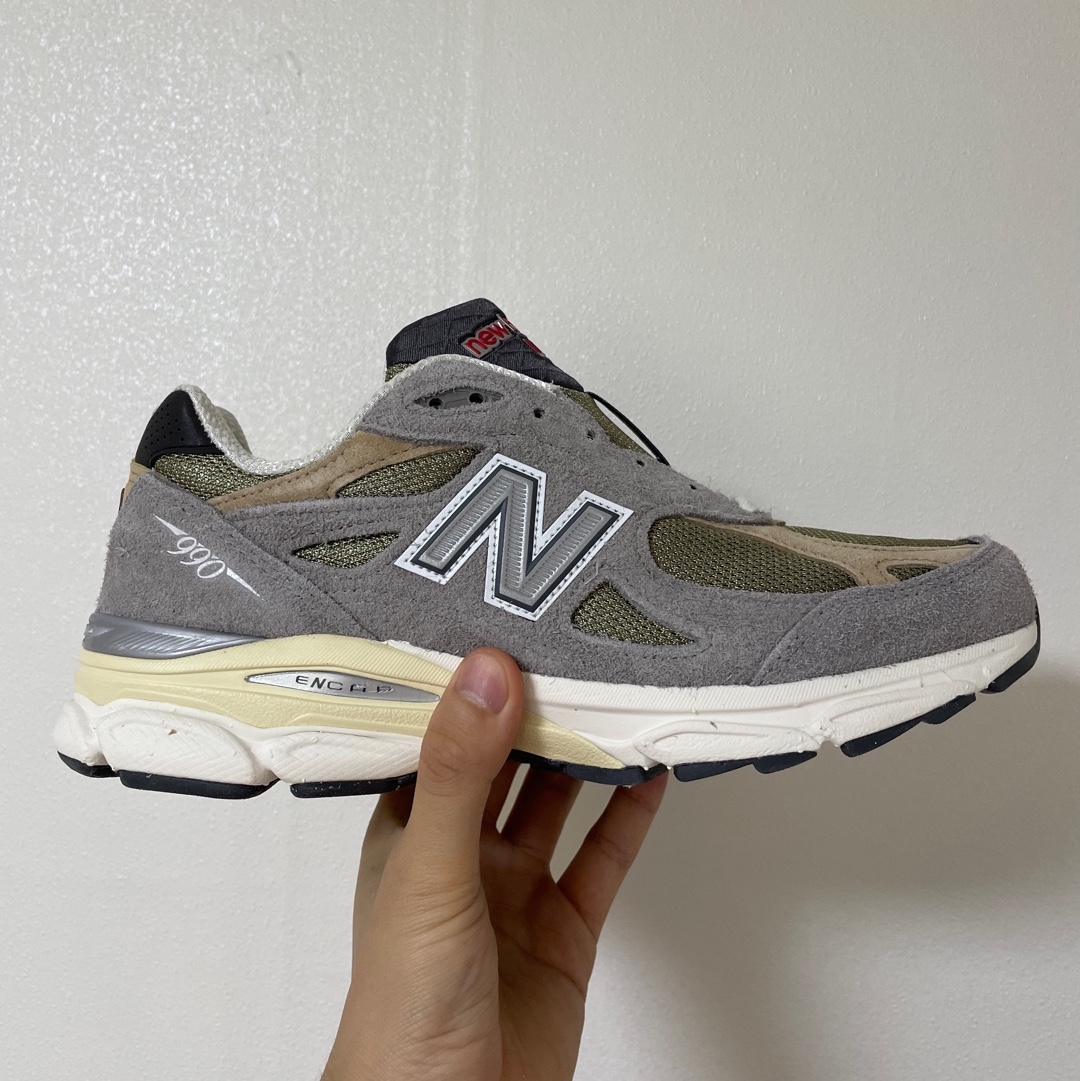 New Balance 990v3 Made in USA Marblehead Incense 착용 스타일 - 1