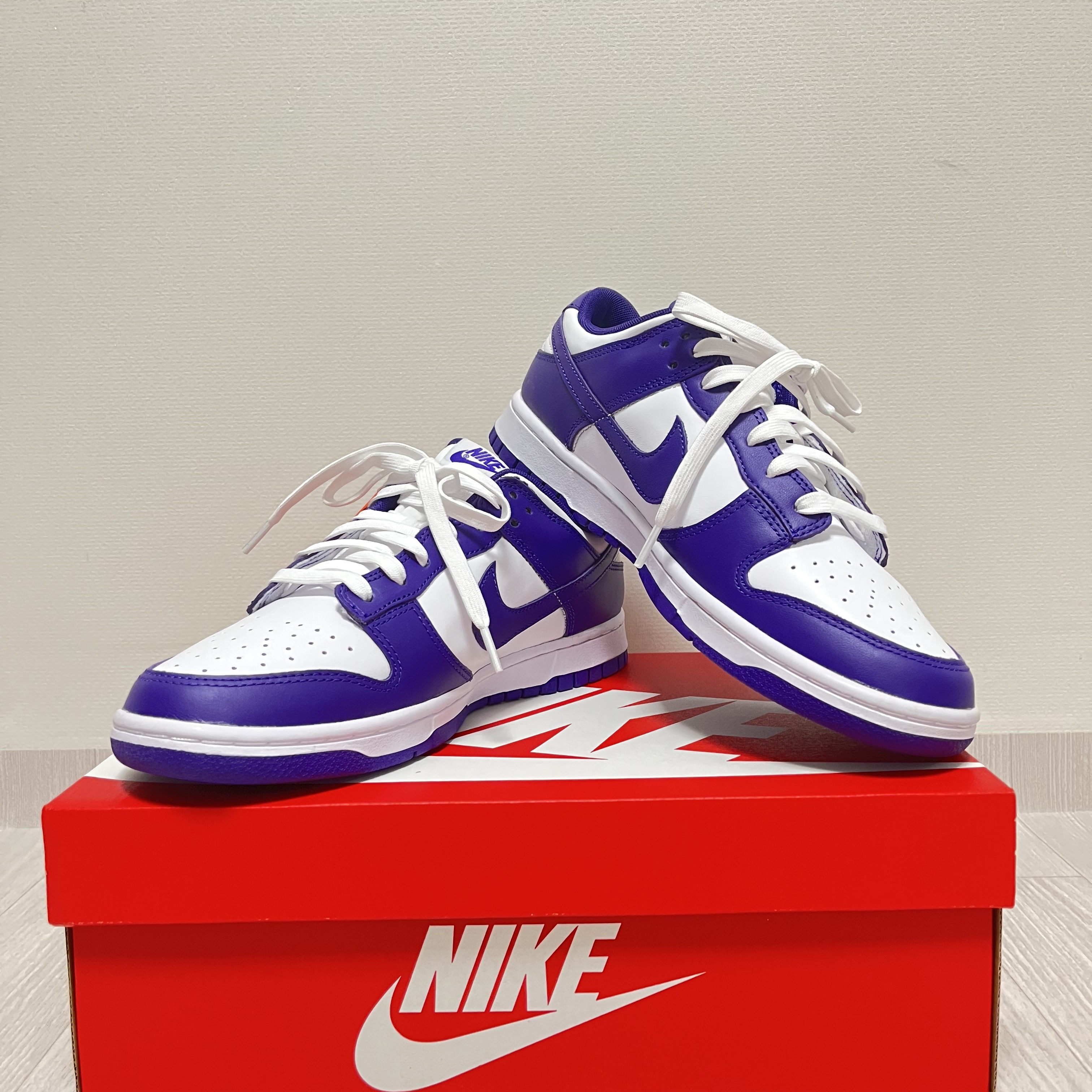 Nike Dunk Low Retro Championship Court Purple 착용 스타일