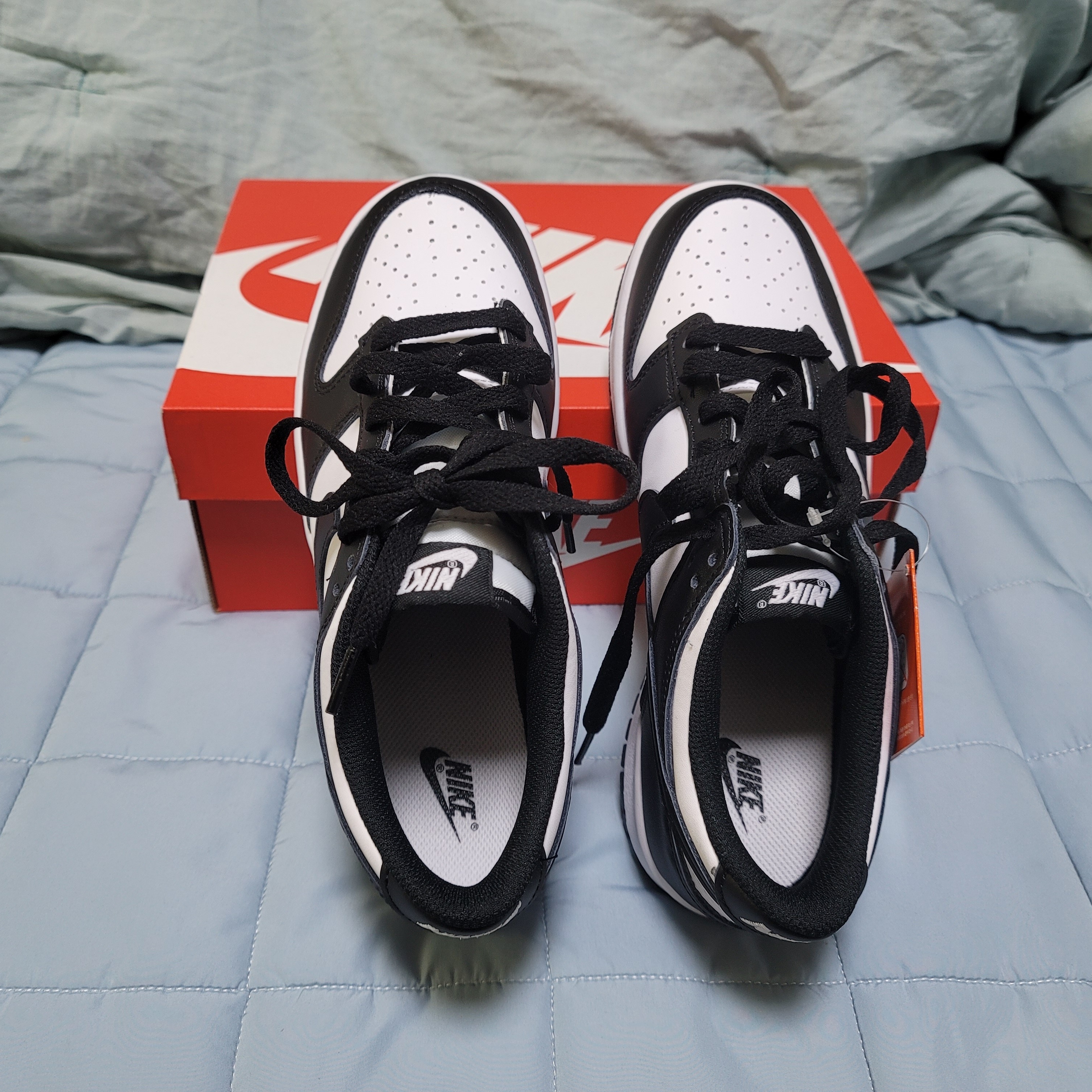 (GS) Nike Dunk Low Black 착용 스타일 - 2