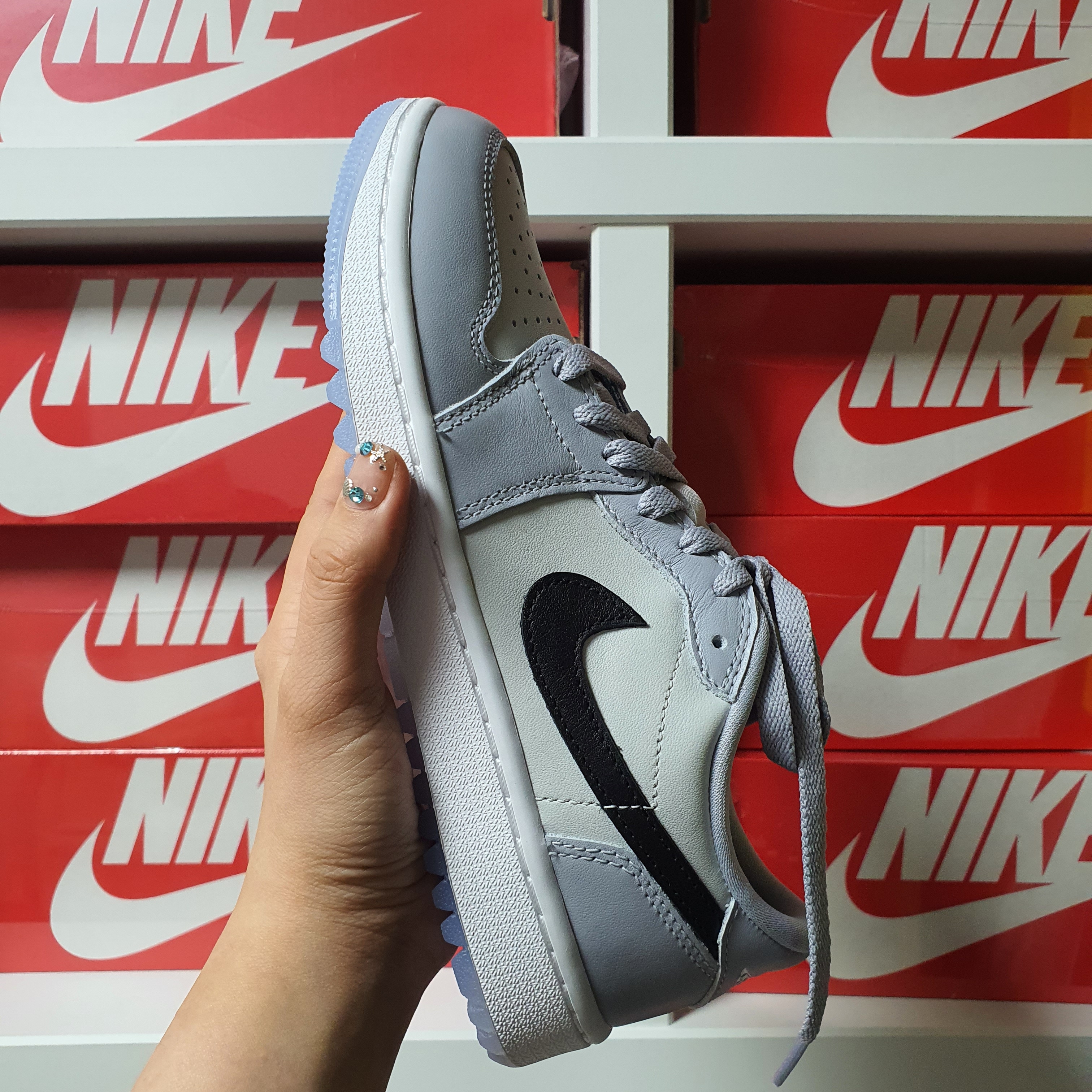 Jordan 1 Low Golf Wolf Grey 착용 스타일