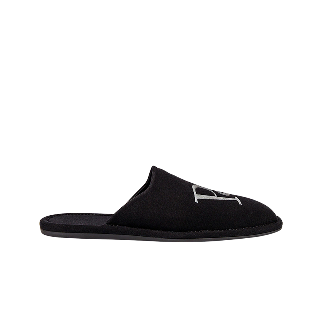 589350W19T11002 Balenciaga Jersey Eiffel Tower Embroidery Slipper Black Grey