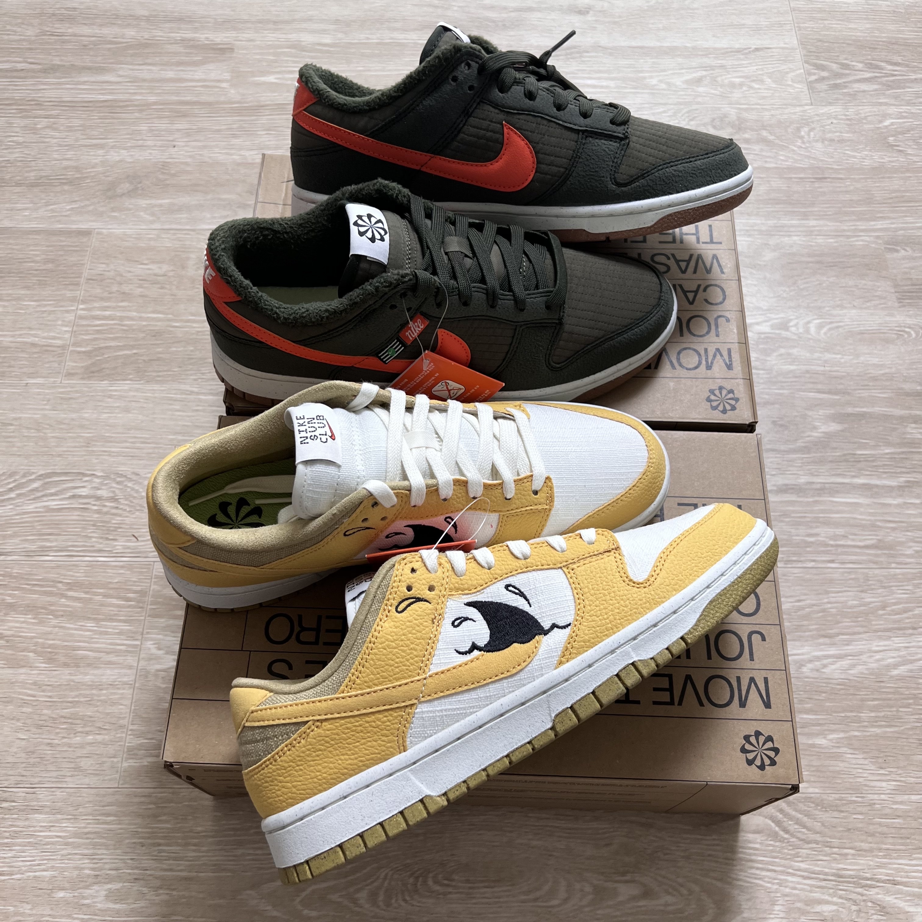 Nike Dunk Low Retro Next Nature Sequoia Olive, Nike Dunk Low Retro SE Next Nature Nike Sun Club 착용 스타일 - 2