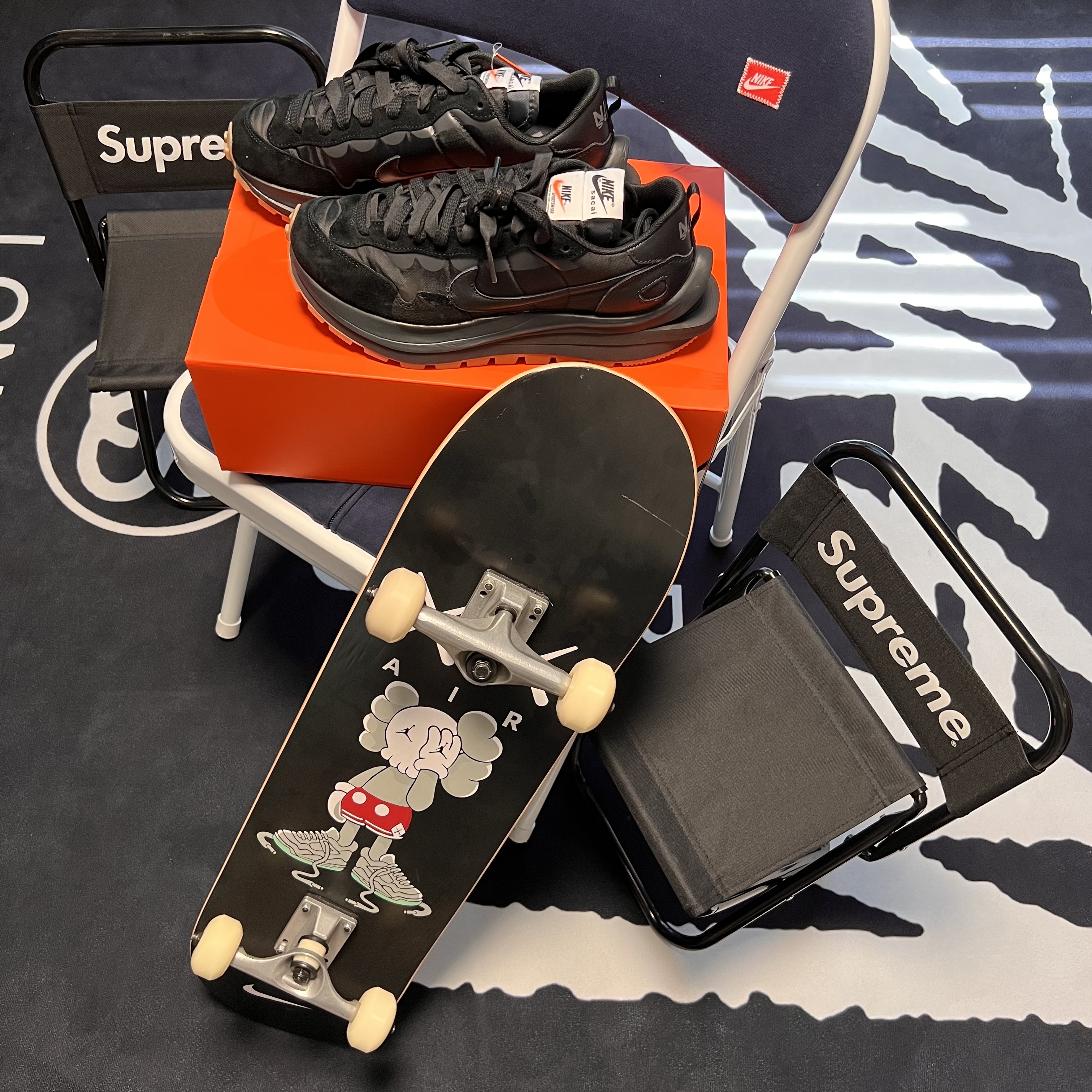 Nike x Sacai VaporWaffle Black and Gum 착용 스타일