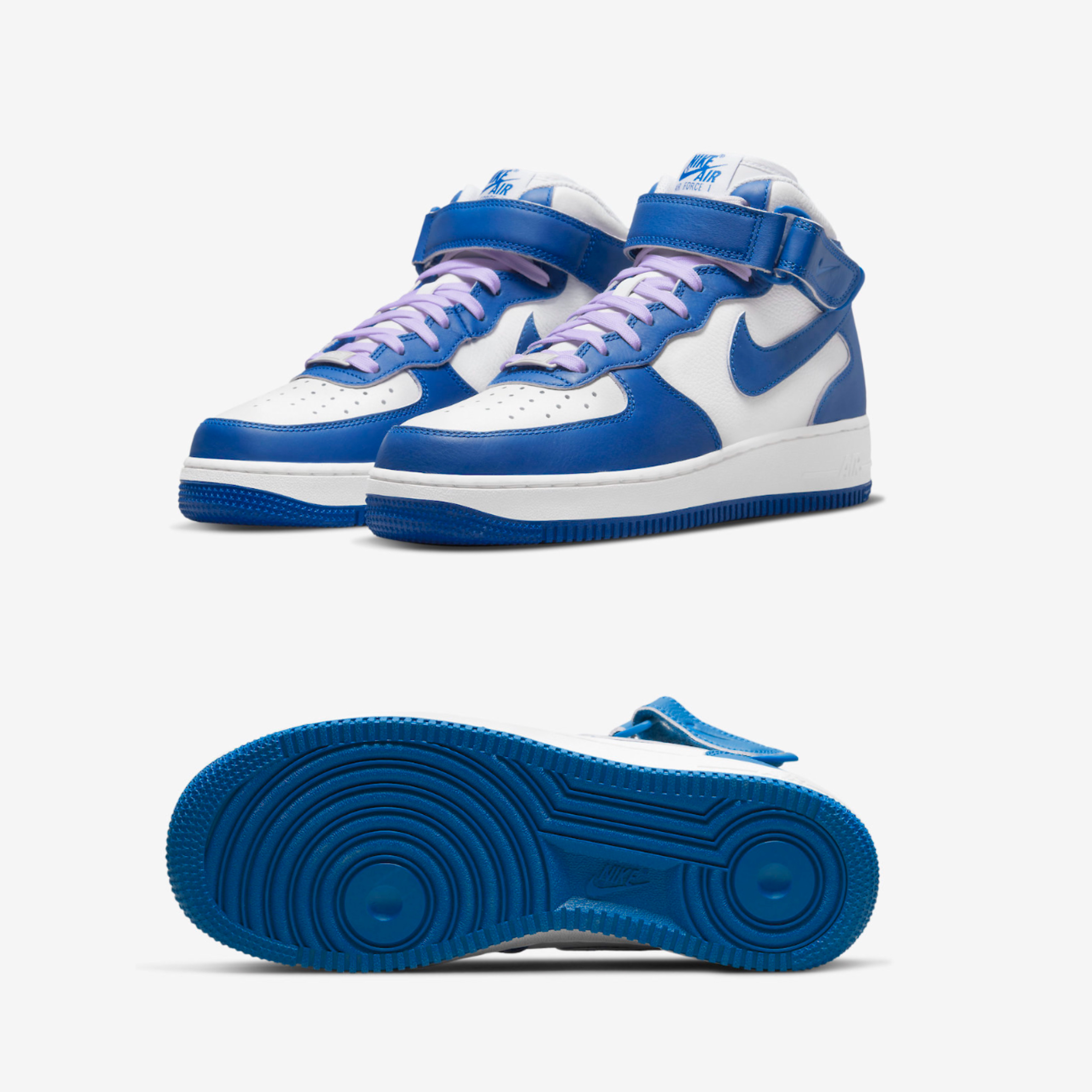 (W) Nike Air Force 1 Mid '07 Military Blue and Doll 착용 스타일 - 2