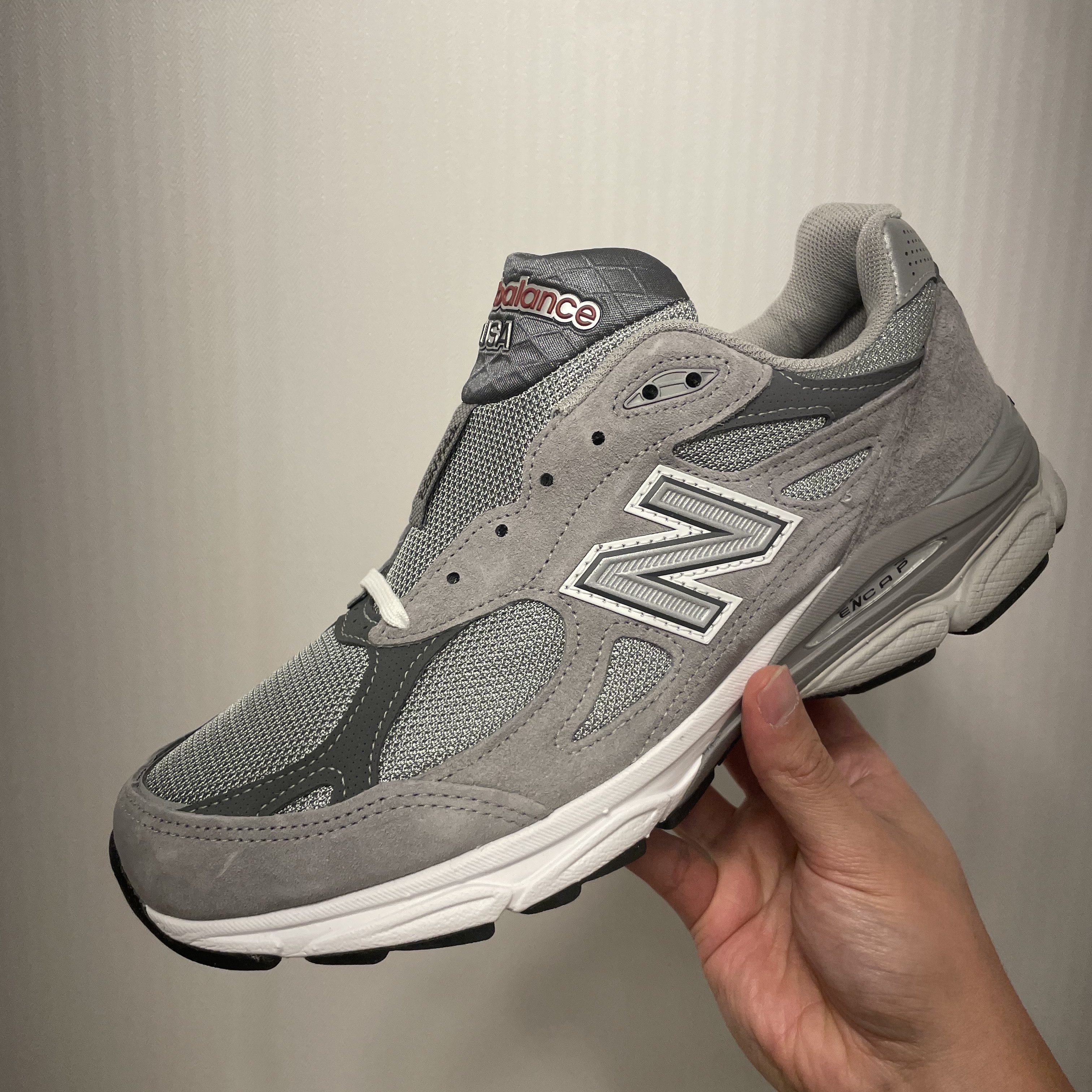 New Balance 990v3 Made in USA Grey - D Standard 착용 스타일