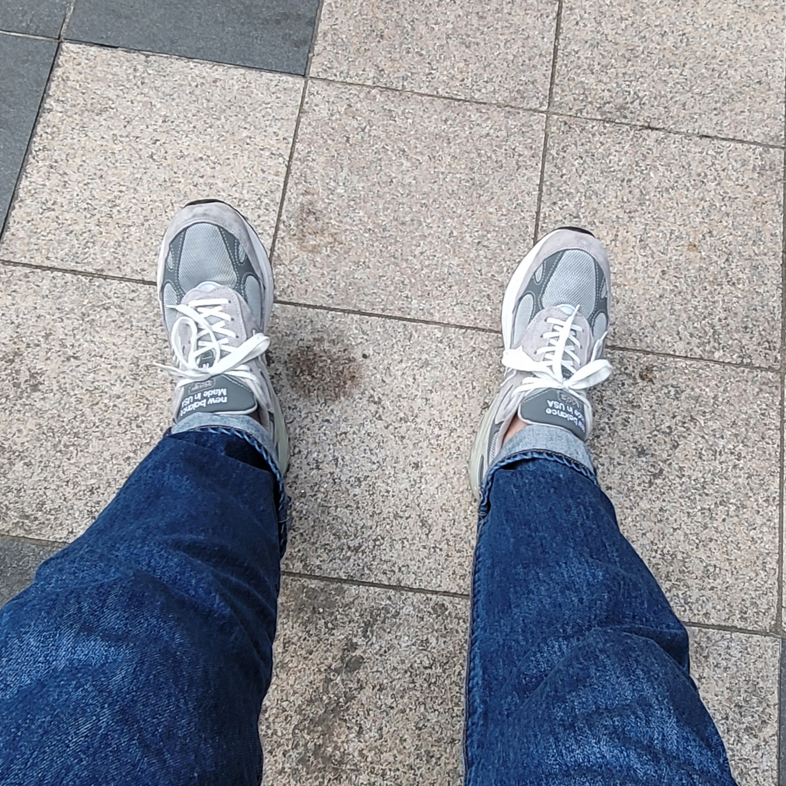 New Balance 993 Made in USA Grey - D Standard 착용 스타일 - 2
