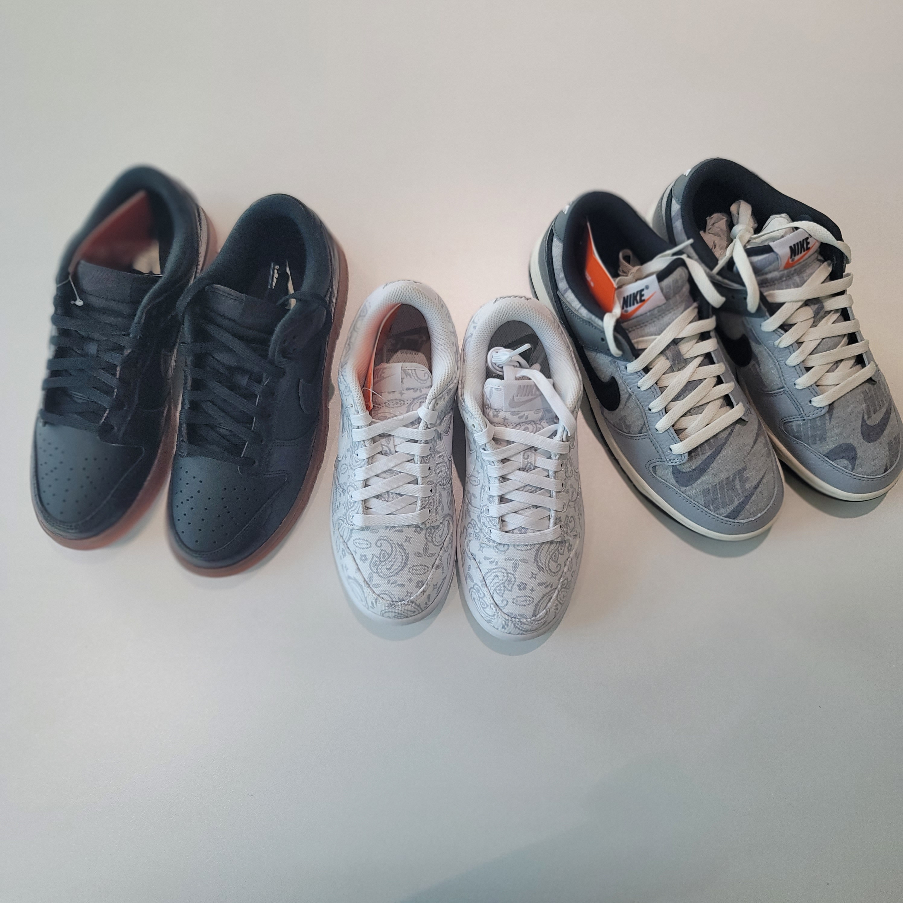 Nike Dunk Low SE Copy and Paste, (W) Nike Dunk Low Essential White Paisley 착용 스타일 - 1