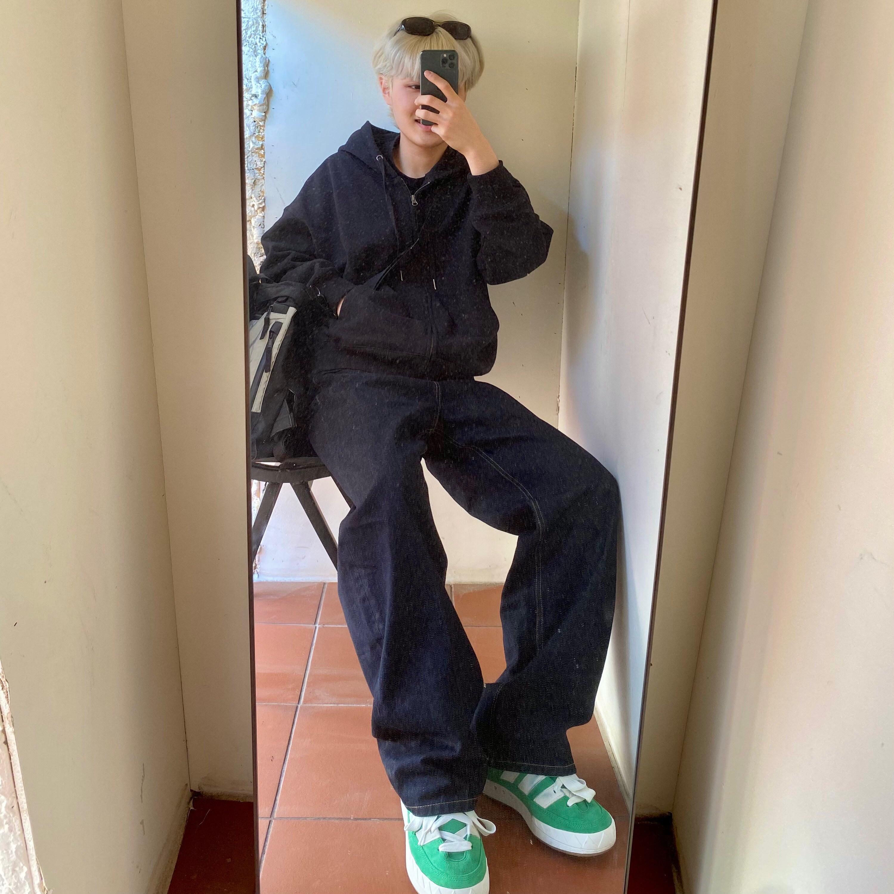Adidas Adimatic Green 착용 스타일 - 3