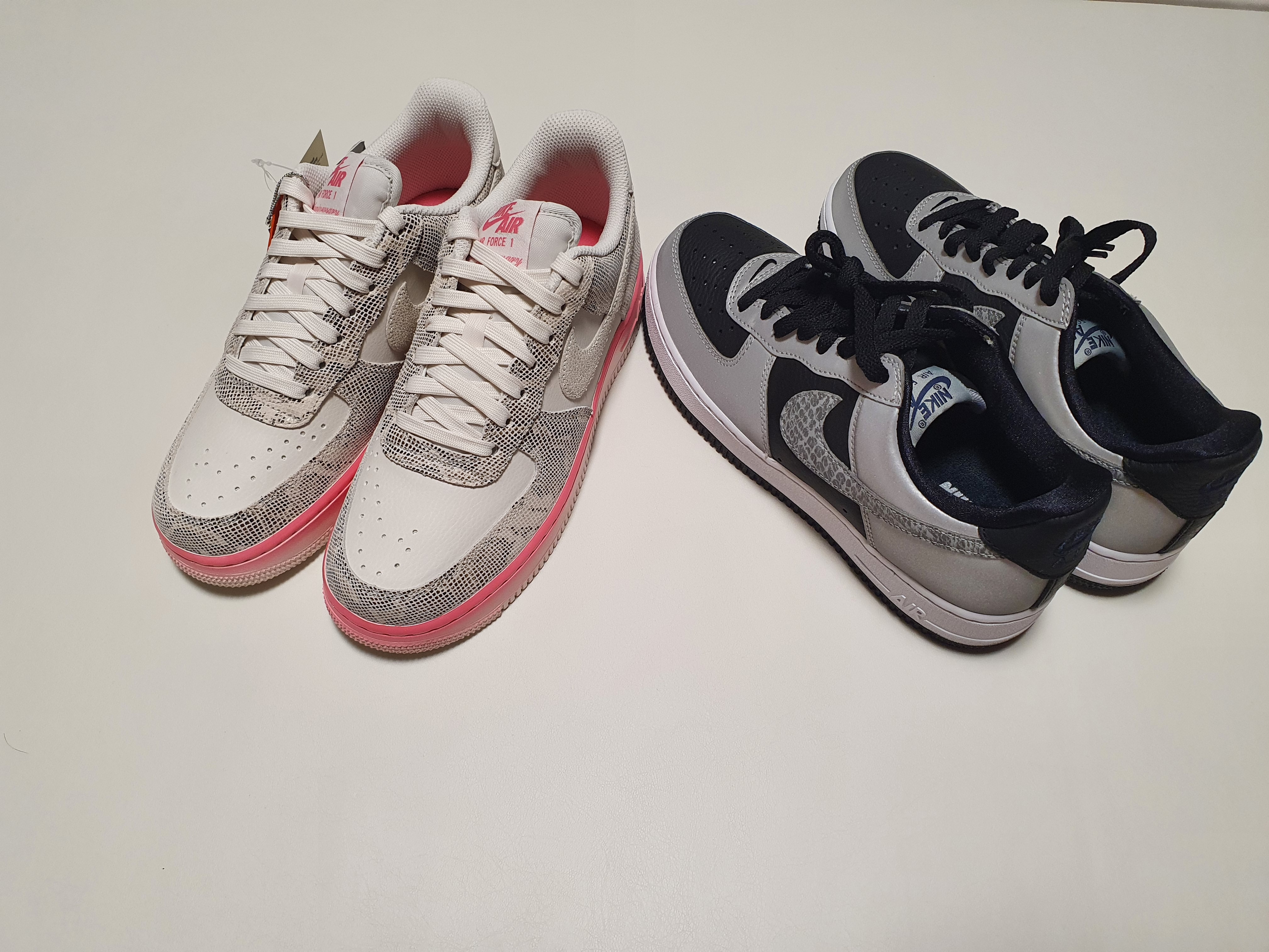 Nike Air Force 1 B Silver Snake, (W) Nike Air Force 1 '07 LX Our Force 1 착용 스타일